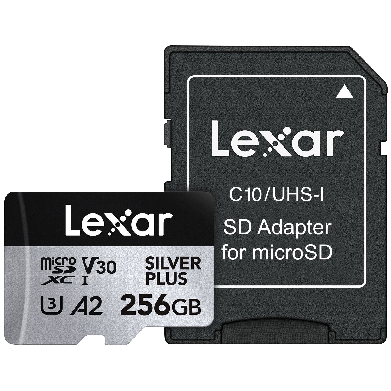 Carte mémoire microSDXC UHS-I de 256 Go et de 205 Mo/s Professional Silver Plus de Lexar