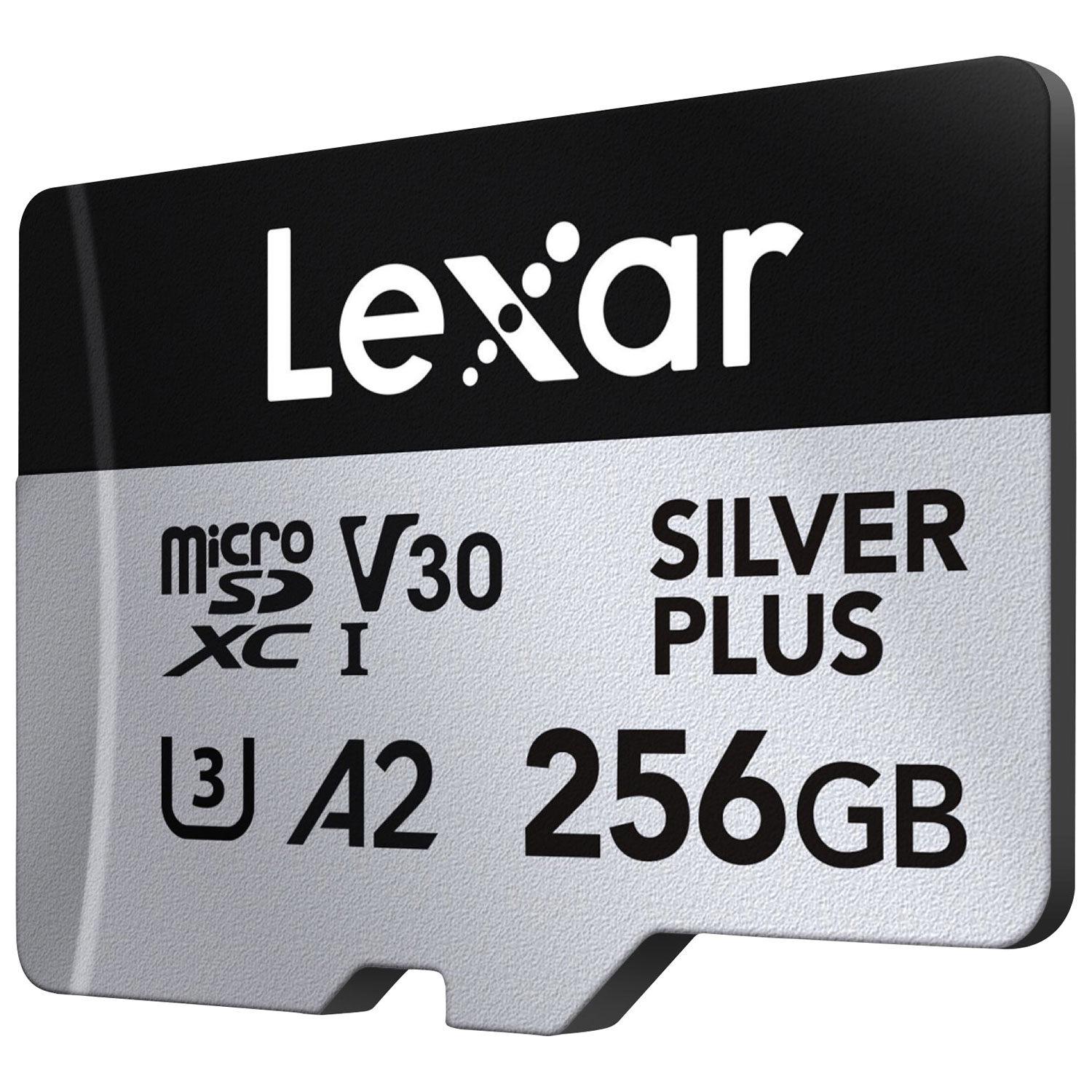 Carte mémoire microSDXC UHS-I de 256 Go et de 205 Mo/s Professional Silver Plus de Lexar