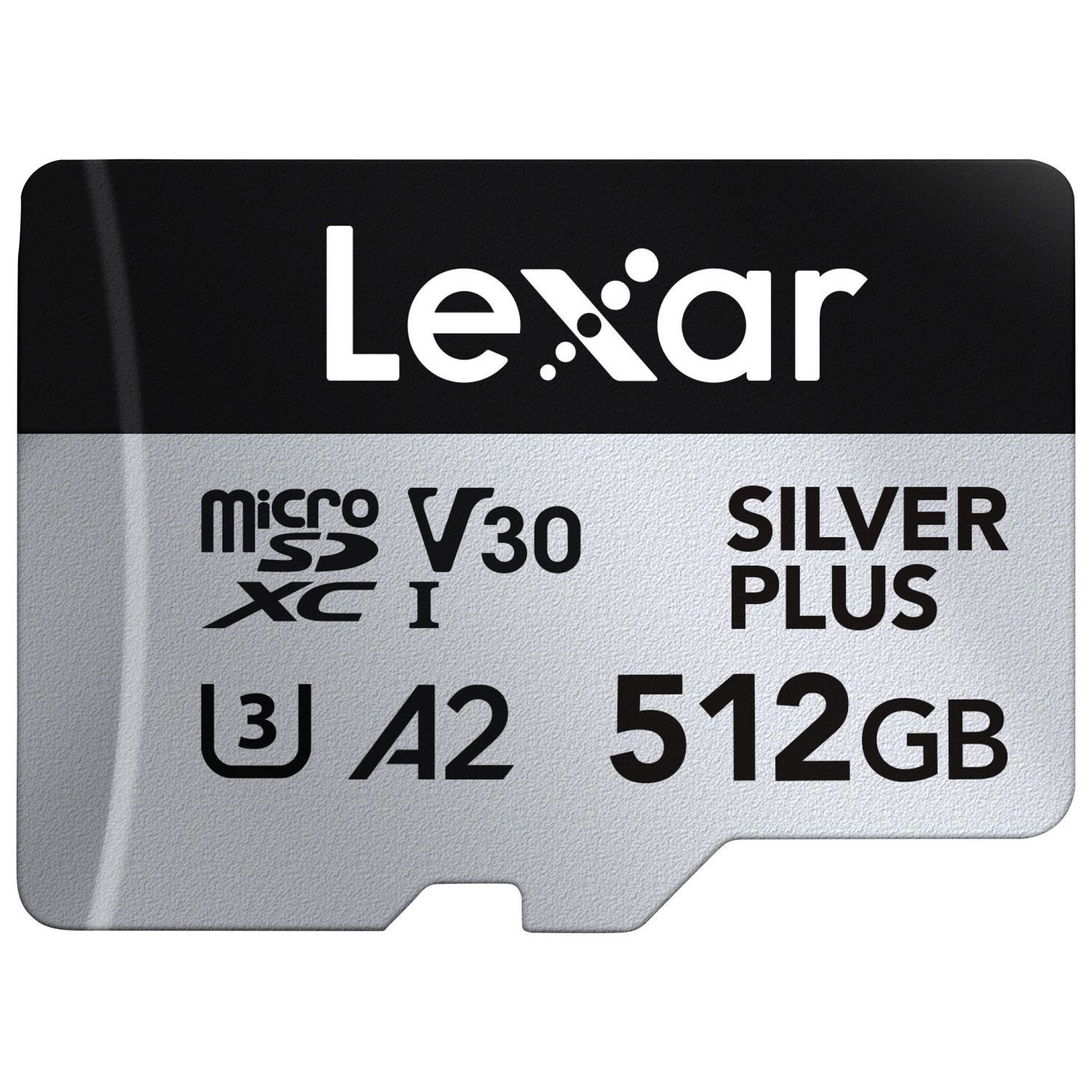 Carte mémoire microSDXC UHS-I de 512 Go et de 205 Mo/s Professional Silver Plus de Lexar