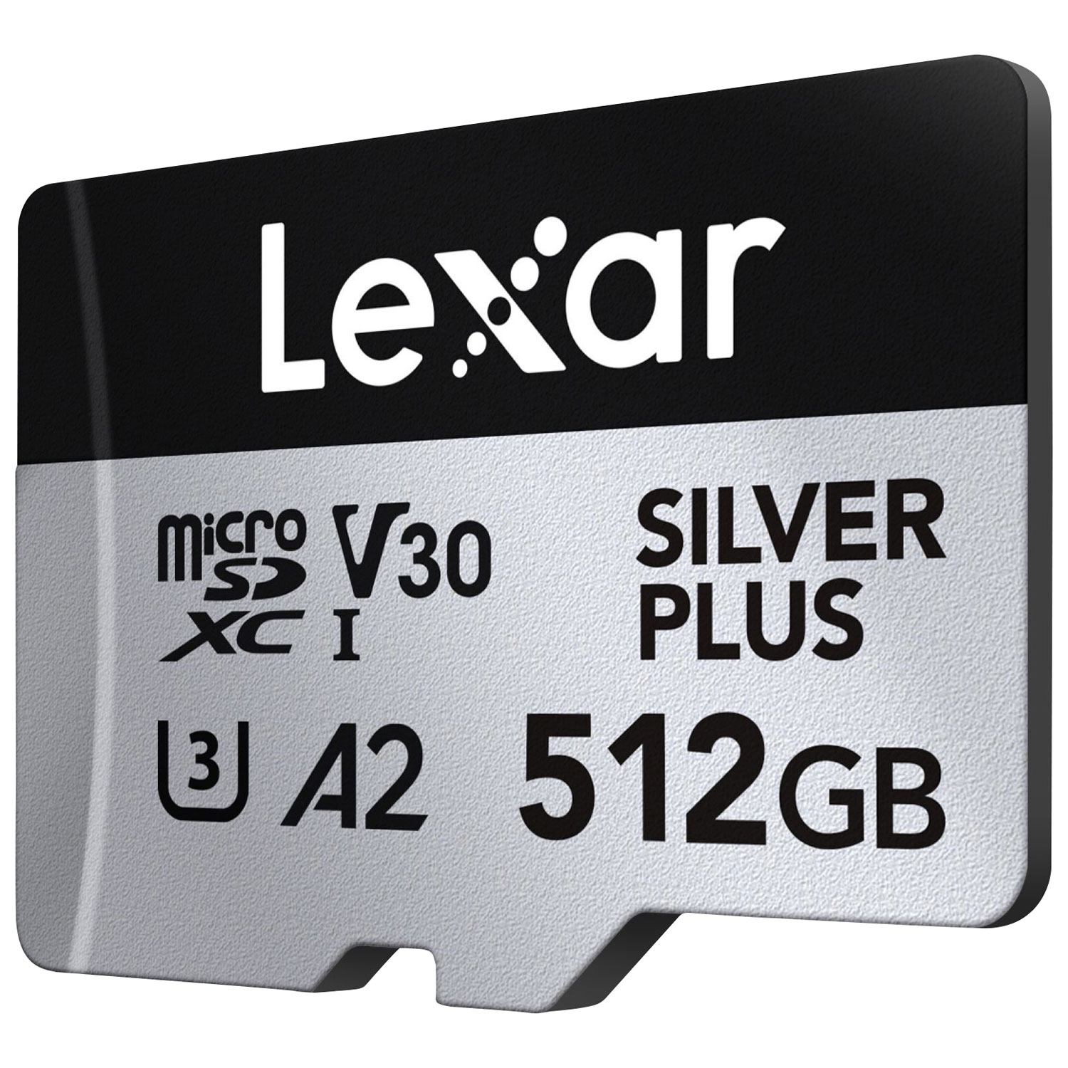 Carte mémoire microSDXC UHS-I de 512 Go et de 205 Mo/s Professional Silver Plus de Lexar