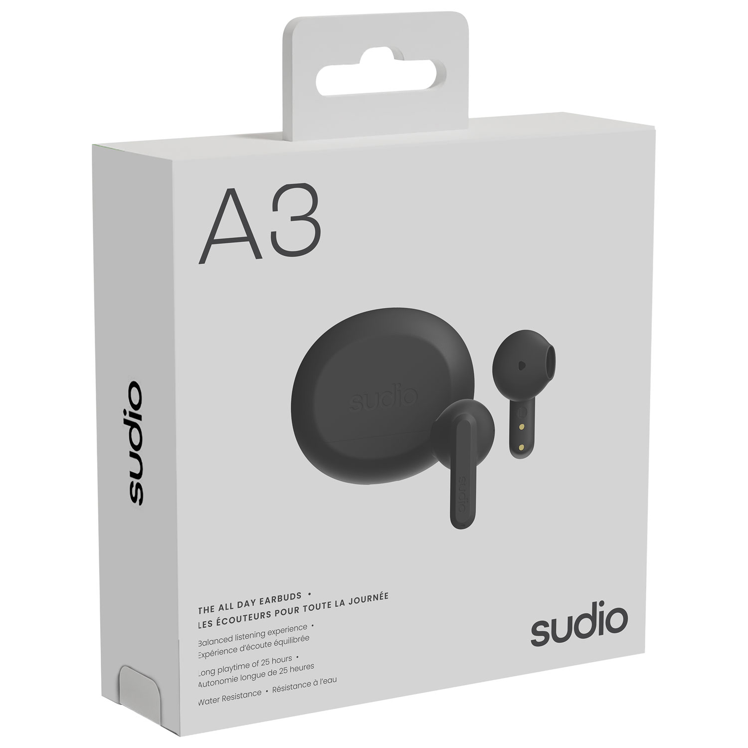 Sudio A3 Audio In-Ear True Wireless Earbuds - Black