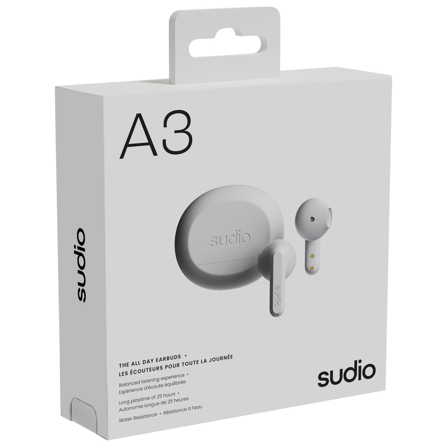 Sudio A3 Audio In-Ear True Wireless Earbuds - White