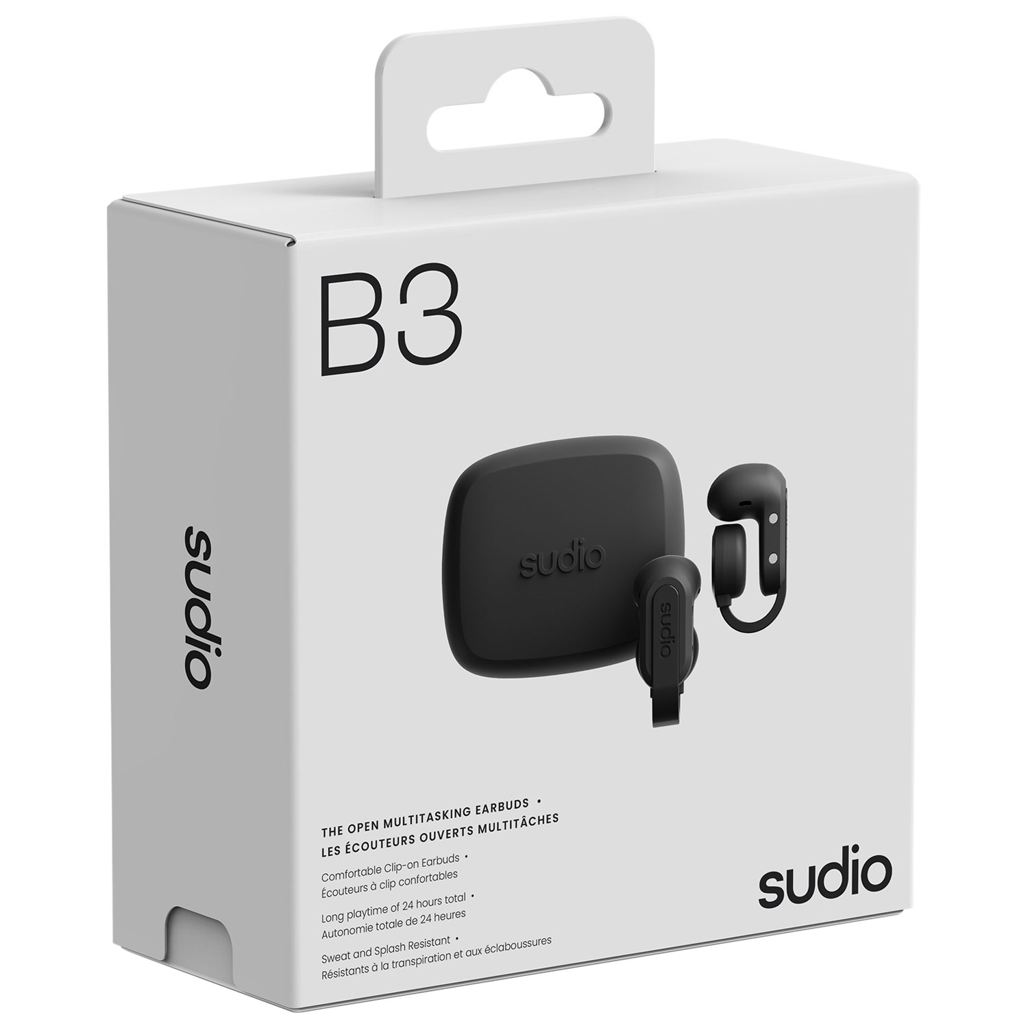 Écouteurs boutons ouverts 100 % sans fil B3 de Sudio Audio - Noir