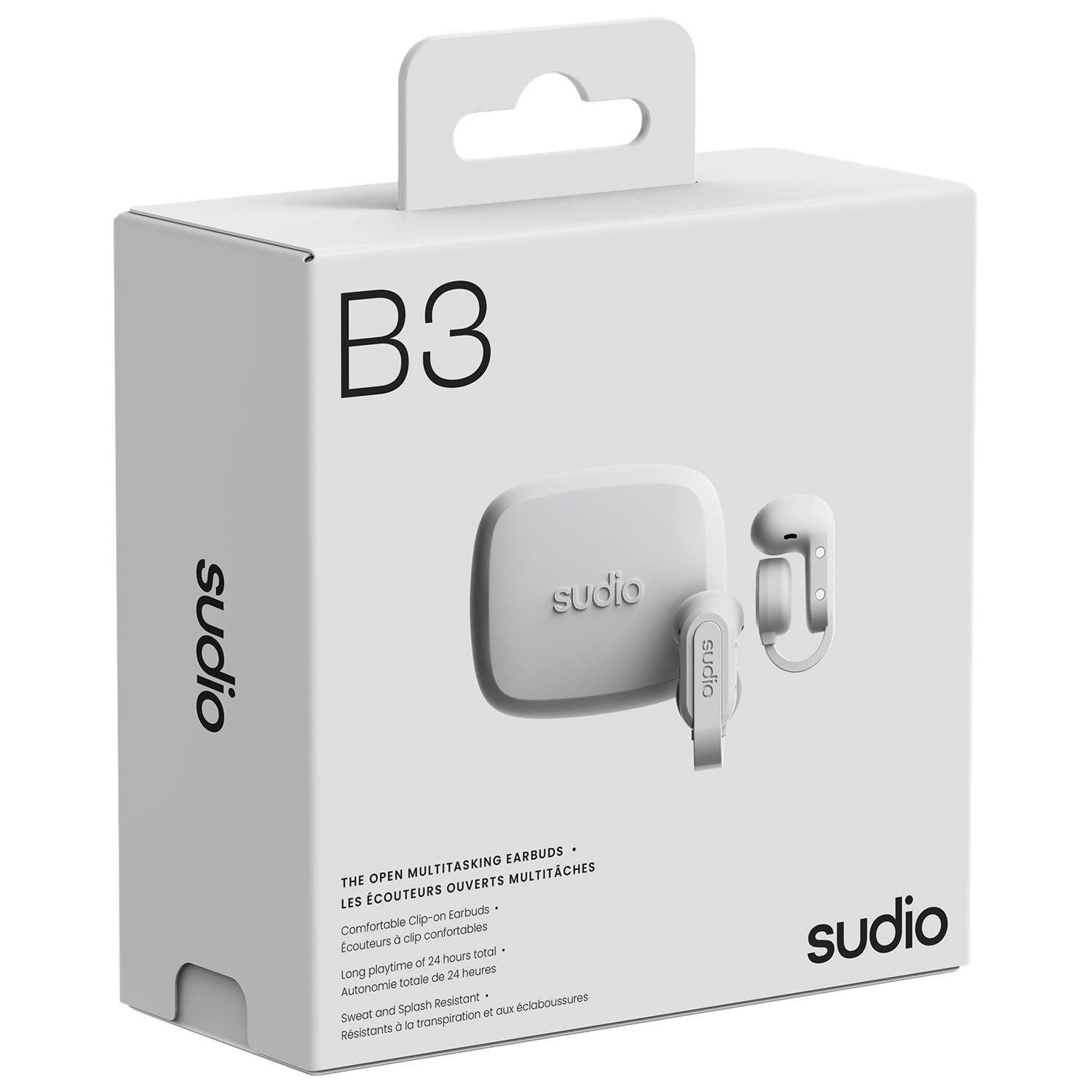 Sudio Audio B3 Open-Ear True Wireless Earbuds - White