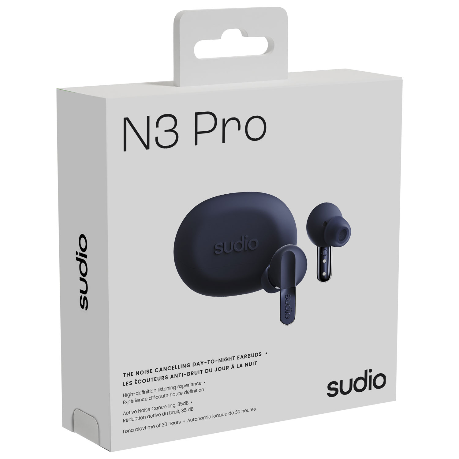 Sudio N3 Pro Audio In-Ear Noise Cancelling True Wireless Earbuds - Navy Blue