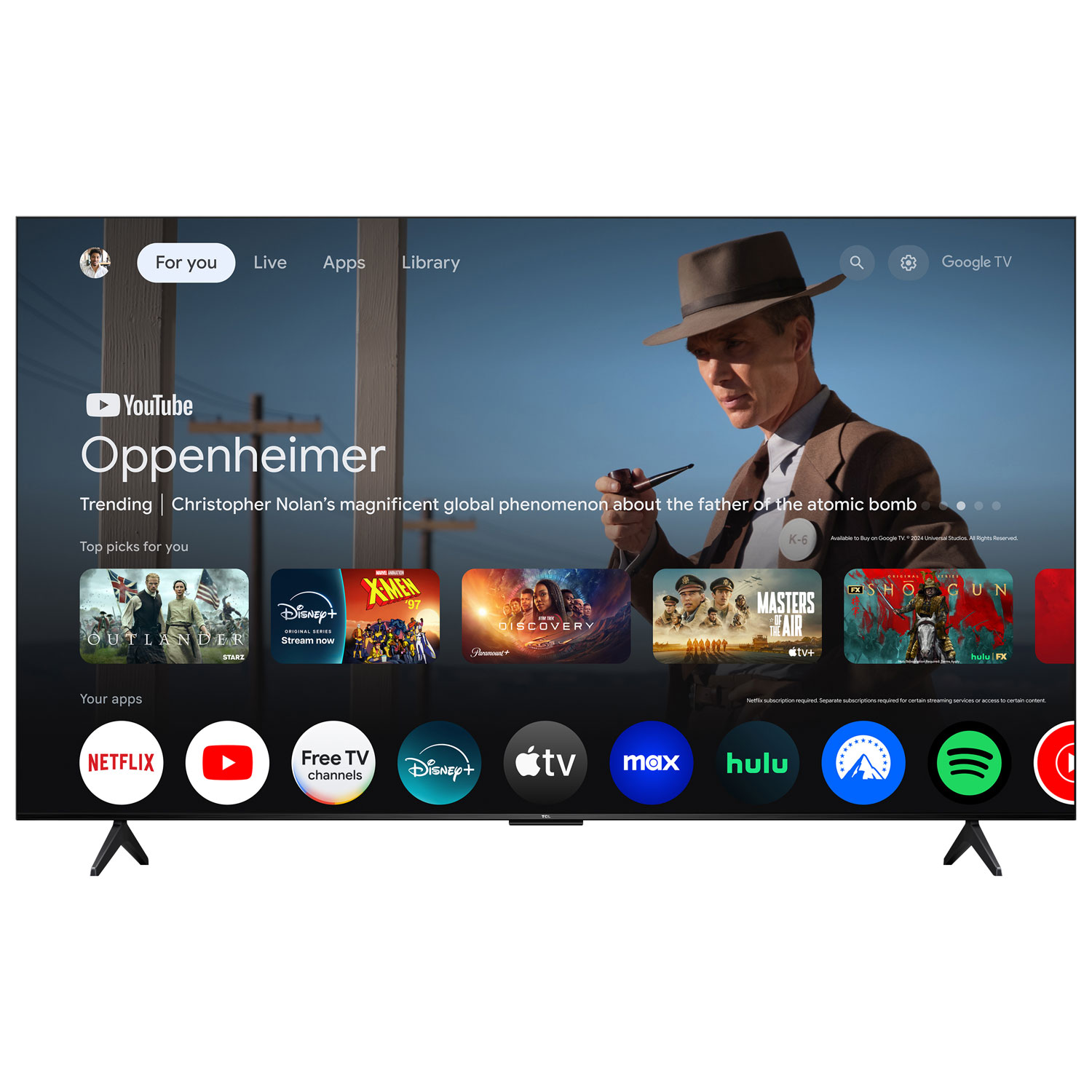 Téléviseur intelligent Google QD mini-DEL HDR UHD 4K de 65 po série QM5K de TCL - 2025 - Exclusivité Best Buy