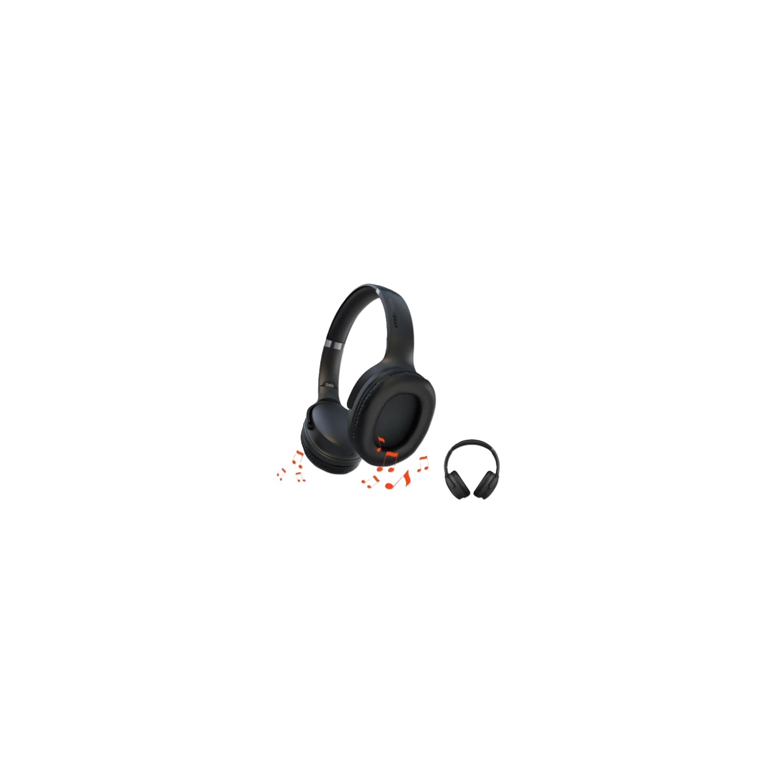 Casque d'écoute et amplificateur Bluetooth HyperGear; Haut-parleurs Design 2-en-1 rabattable pour créer des haut-parleurs 3&nbsp;W Microphone