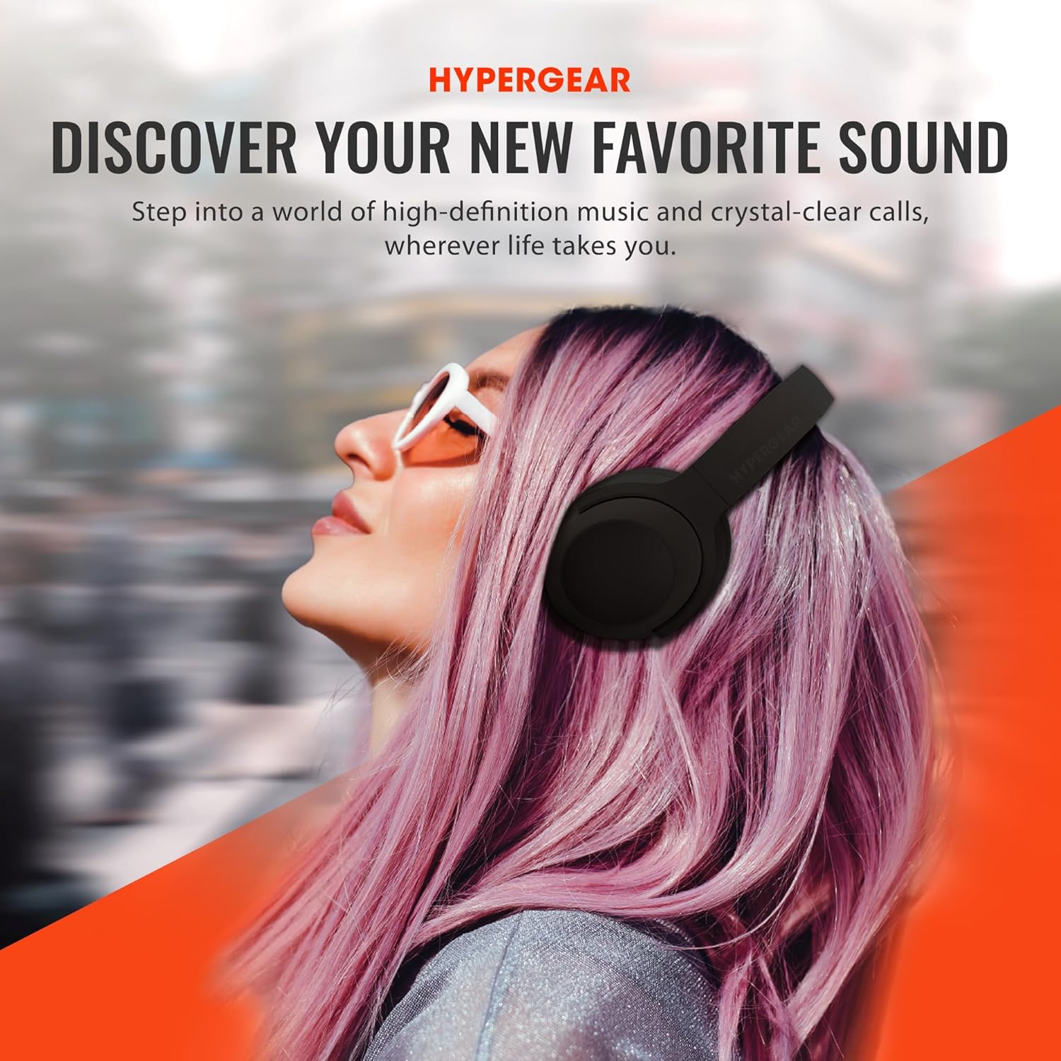 HyperGear Headphones Bluetooth Stealth 2 Active Noise Cancelling Built in Mic 18hr Play Time Over the Ear Comfort Mulitpoint Connection – Black