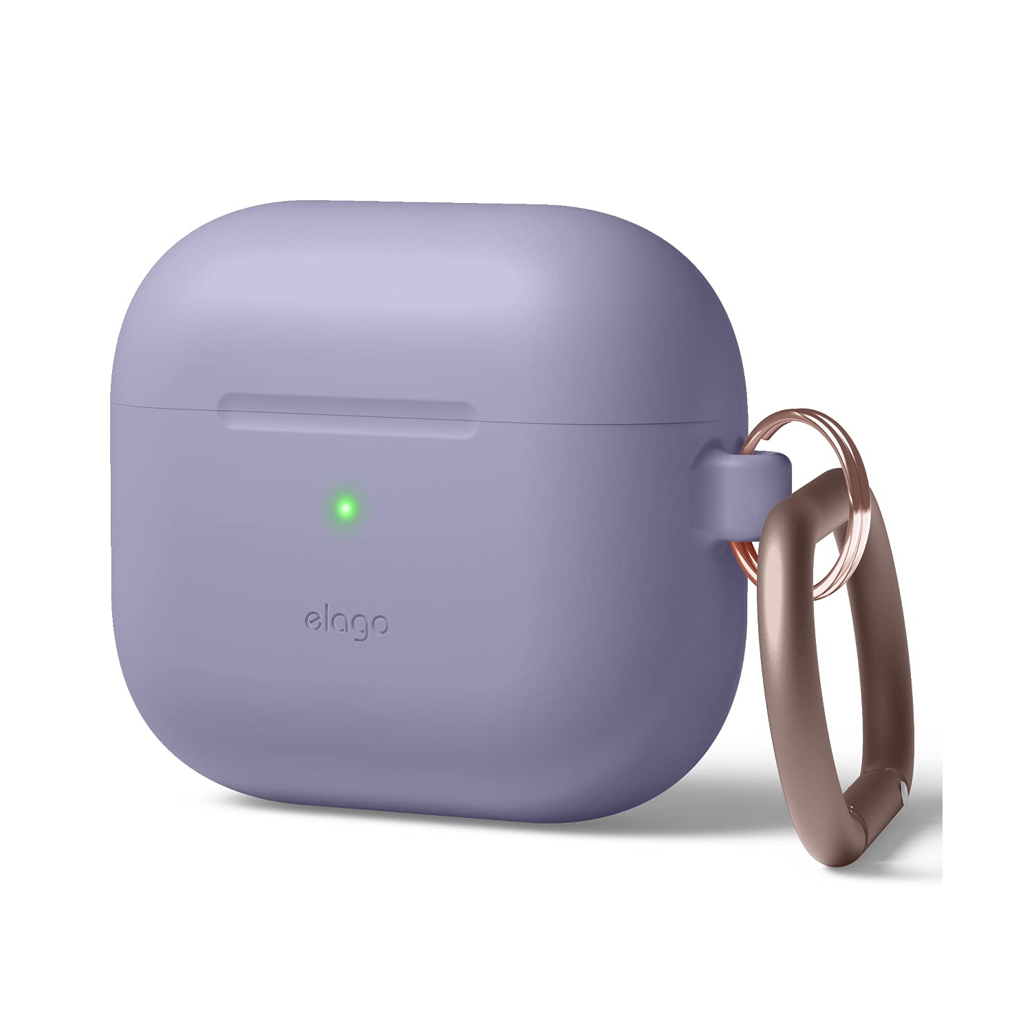 Étui en silicone Elago compatible avec les AirPods 3ᵉ génération - Mousqueton inclus, prise en charge du chargement sans fil, résistant aux chocs,