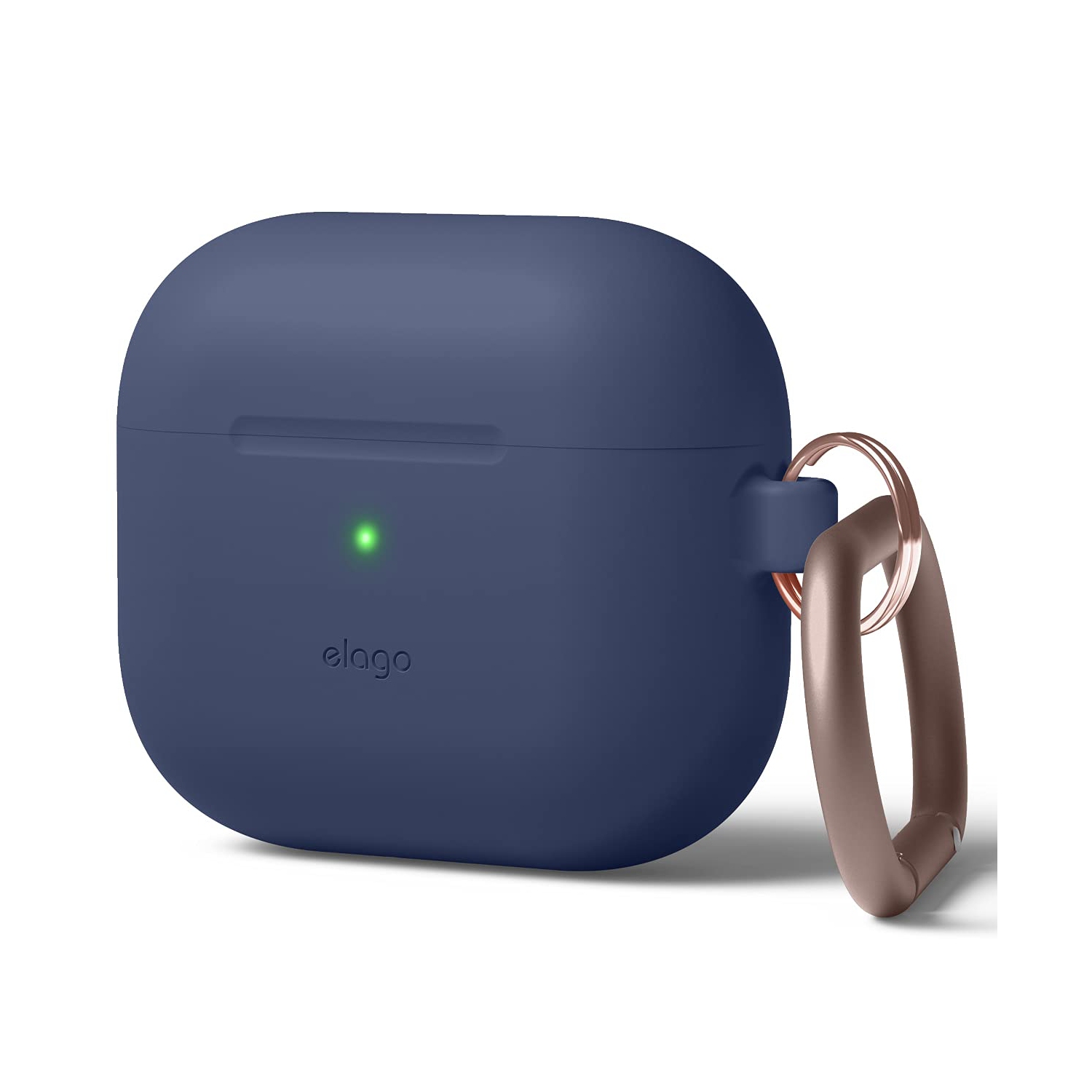 elago Silicone Case Compatible with AirPods 3rd Generation Case - Carabiner Included, Supports Wireless Charging, Shock Resistant, Full Protection