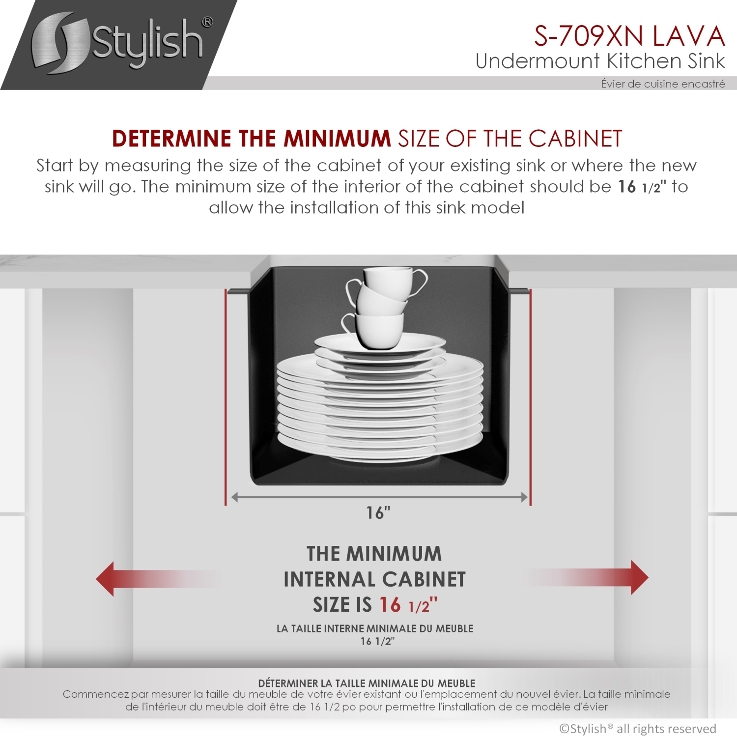 STYLISH 16 inch Graphite Black Single Bowl Undermount Stainless Steel Kitchen Sink with Grid and Basket Strainer