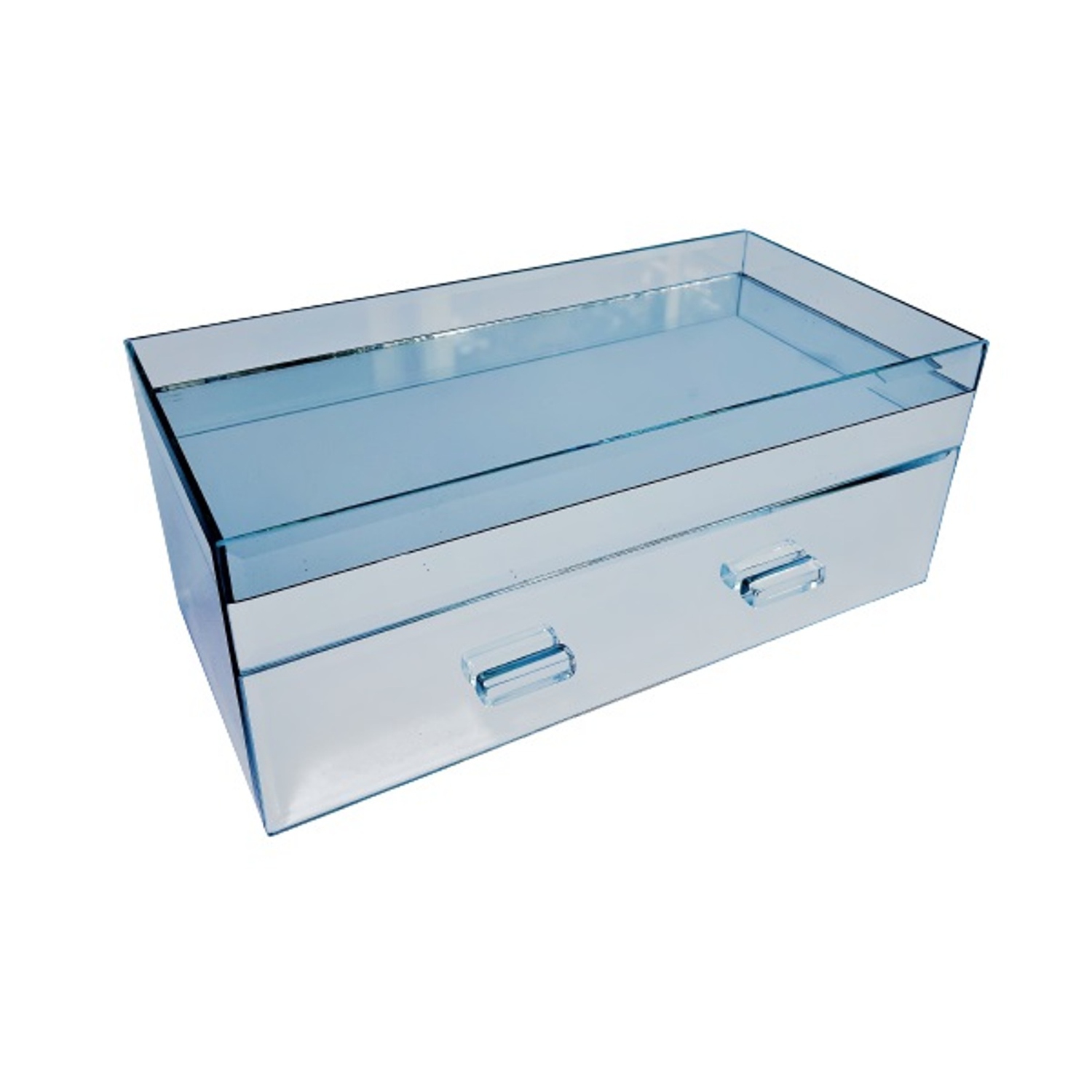 Range-bijoux avec miroir et 2 tiroirs et compartiment supérieur