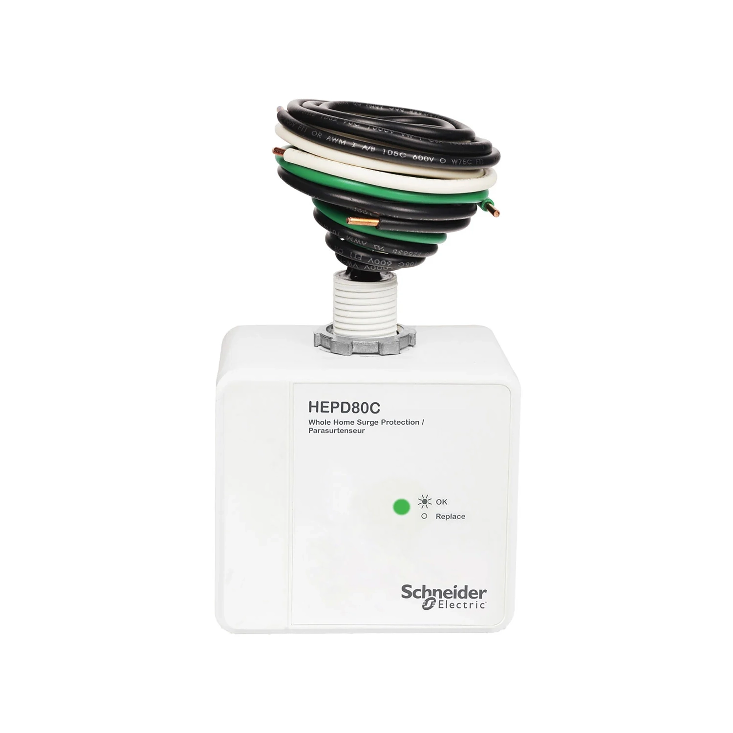 Square D by Schneider Electric HEPD80C Whole Home Surge Protective Device - White