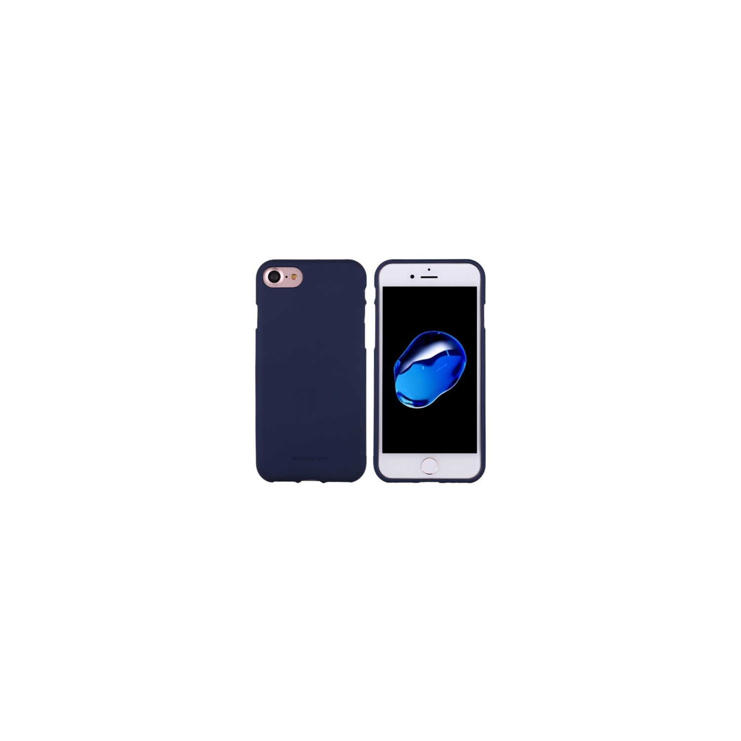 TopSave – Étui antichoc mince Goospery Soft Feeling Jelly Silky pour iPhone 16e, bleu marine