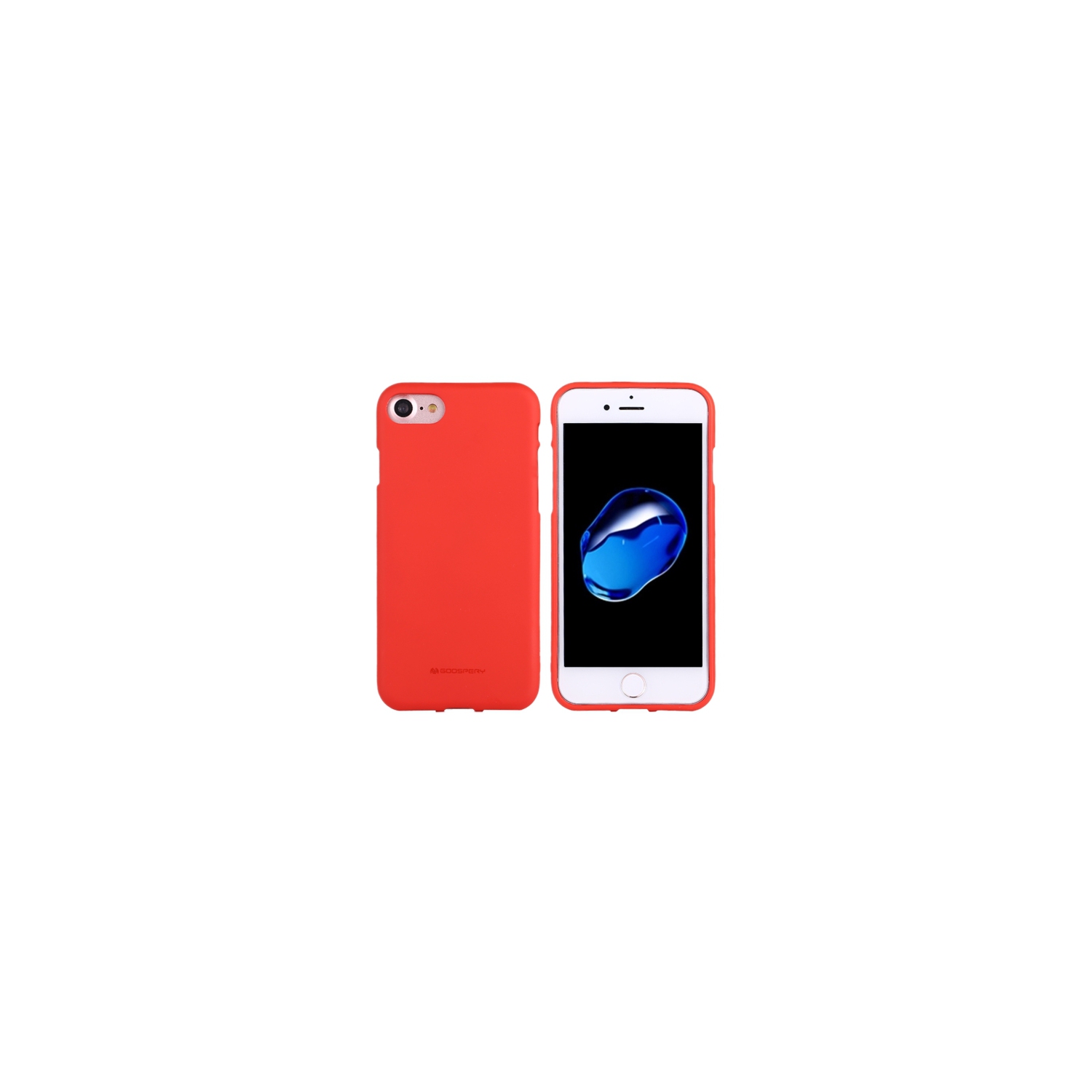 TopSave Goospery Soft Feeling Jelly Silky Slim Bumper Case For iPhone 16e(6.1), Red