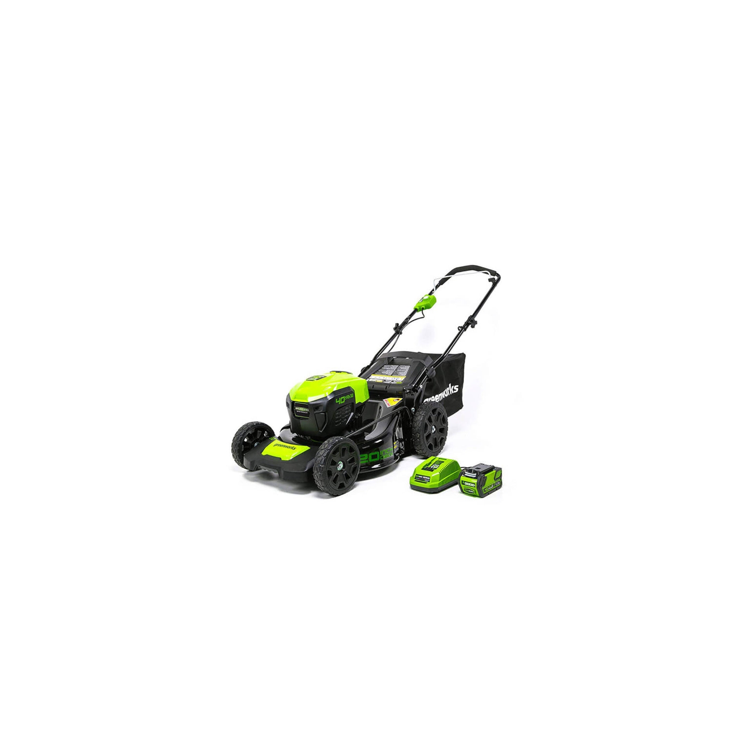Greenworks 40V 20" Brushless Cordless Push Lawn Mower, 4.0 AH Battery and Charger Included [75+ Compatible Tools]