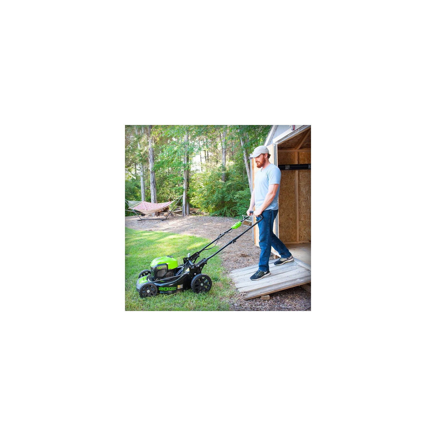 Greenworks 40V 20" Brushless Cordless Push Lawn Mower, 4.0 AH Battery and Charger Included [75+ Compatible Tools]