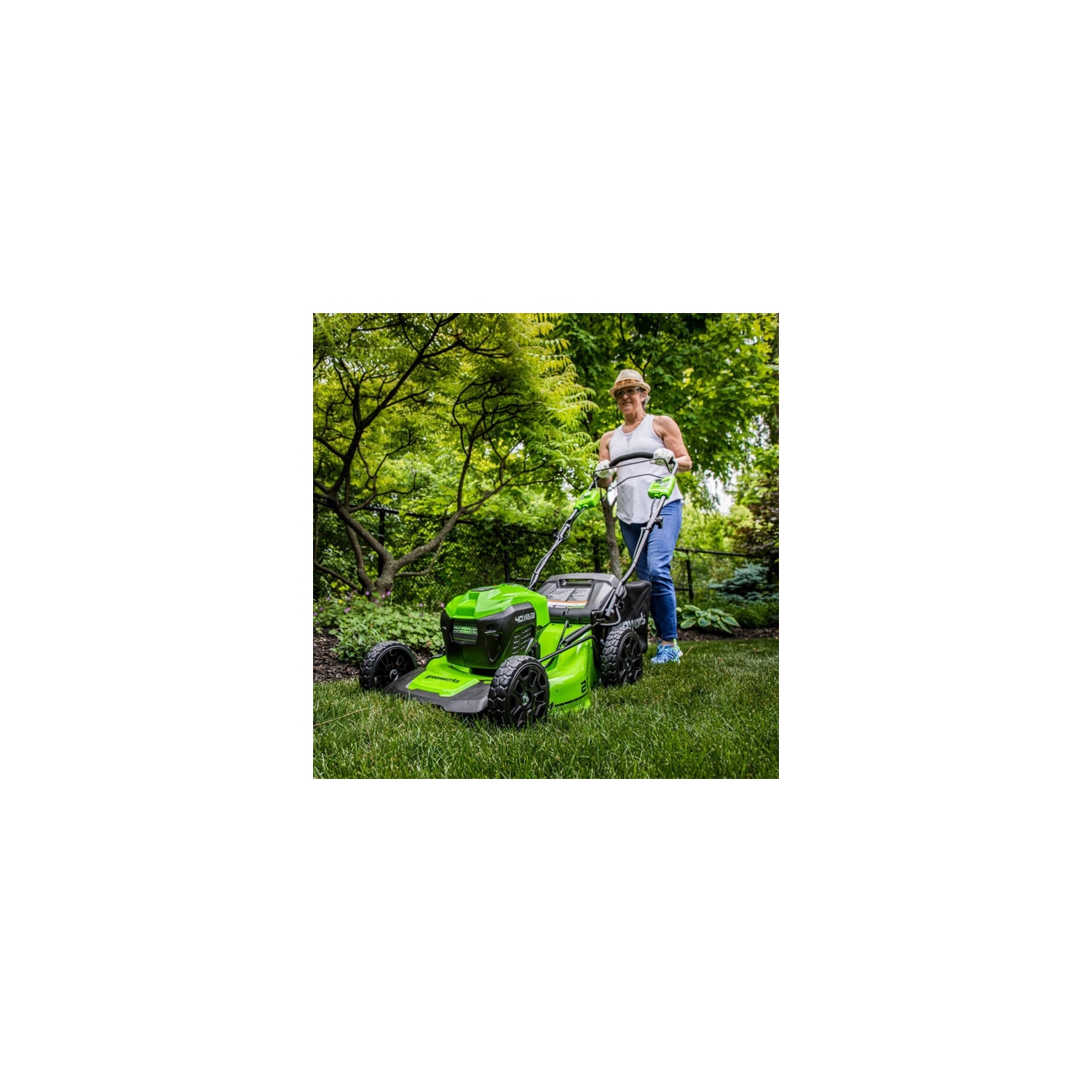Greenworks 40V 20" Brushless Cordless Self-Propelled Lawn Mower, 5.0 AH Battery and Charger Included [75+ Compatible Tools]