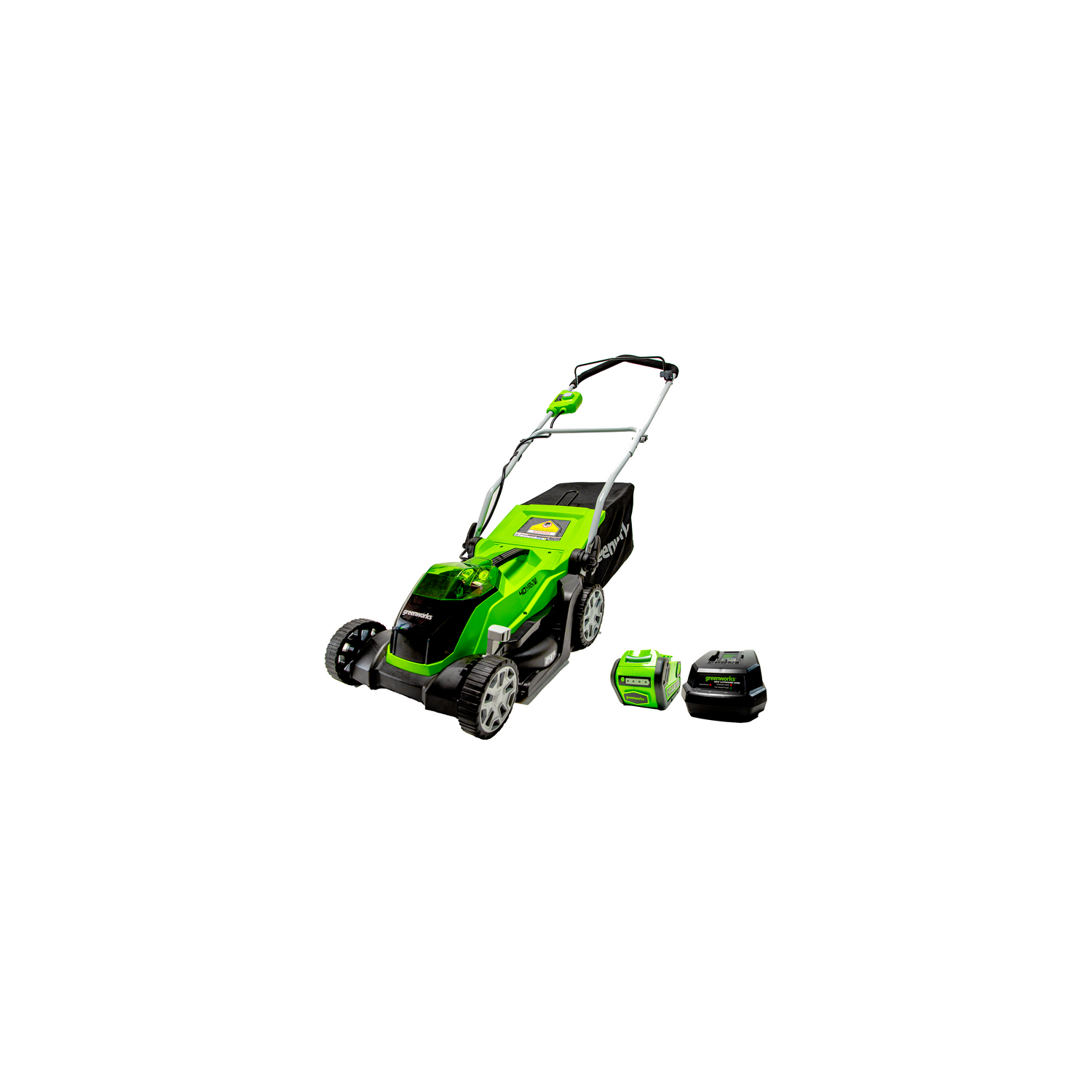 Greenworks 40V 14" Cordless Push Lawn Mower, 4.0 AH Battery and Charger Included [75+ Compatible Tools]