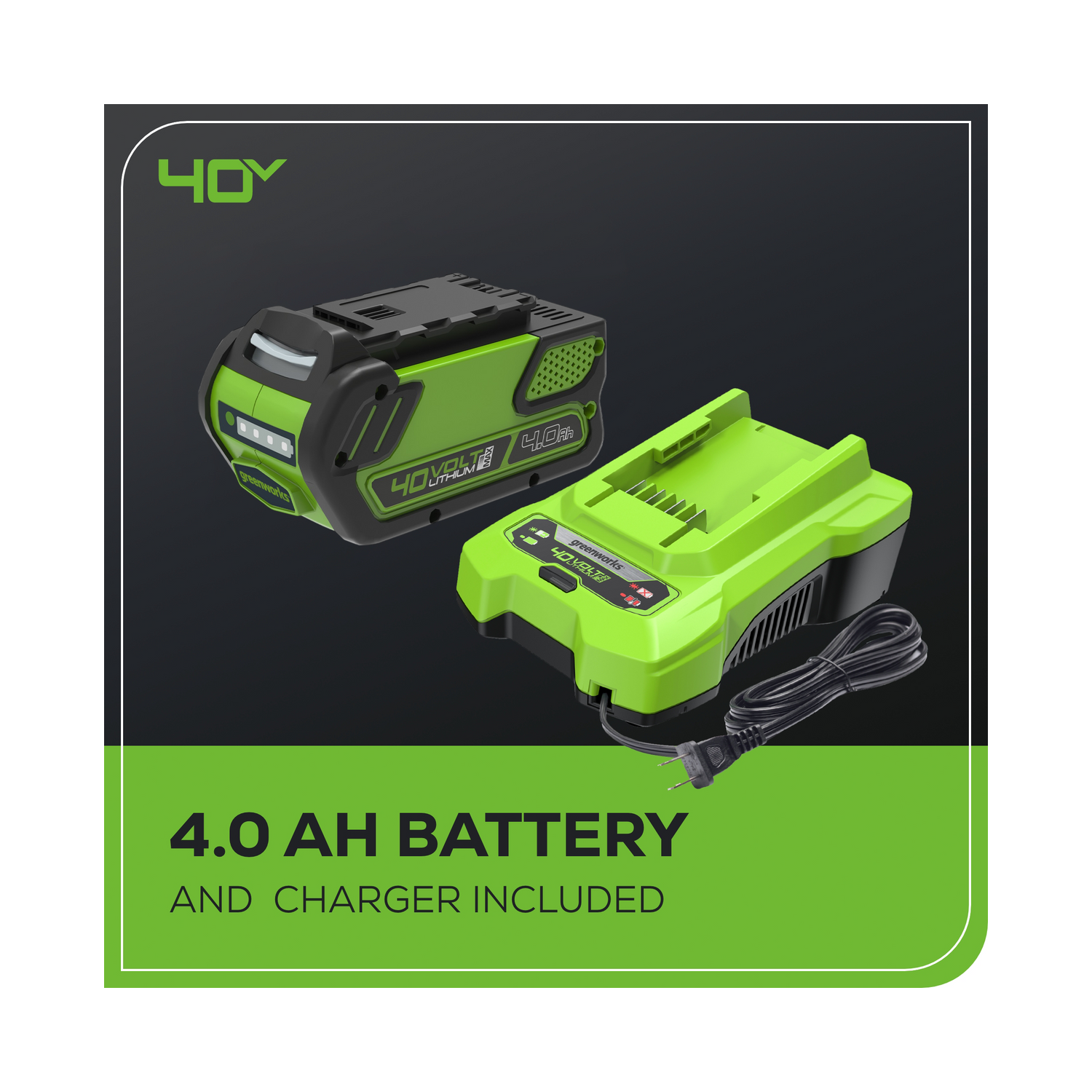 Greenworks 40V 14" Cordless Push Lawn Mower, 4.0 AH Battery and Charger Included [75+ Compatible Tools]