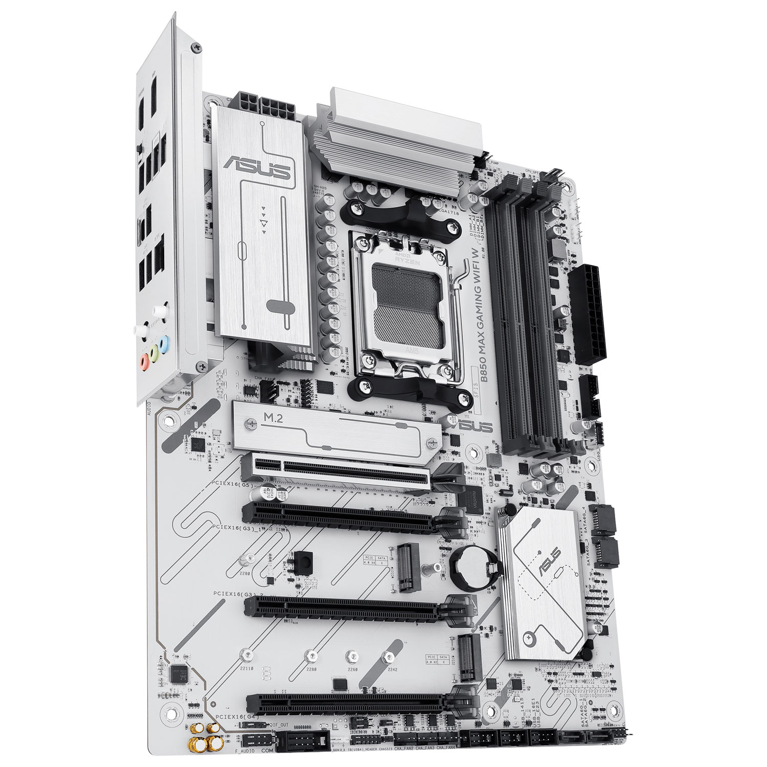 Carte mère B850 Max Gaming Wi-Fi W ATX AM5 d'ASUS pour processeurs Ryzen 9000/8000/7000 d'AMD