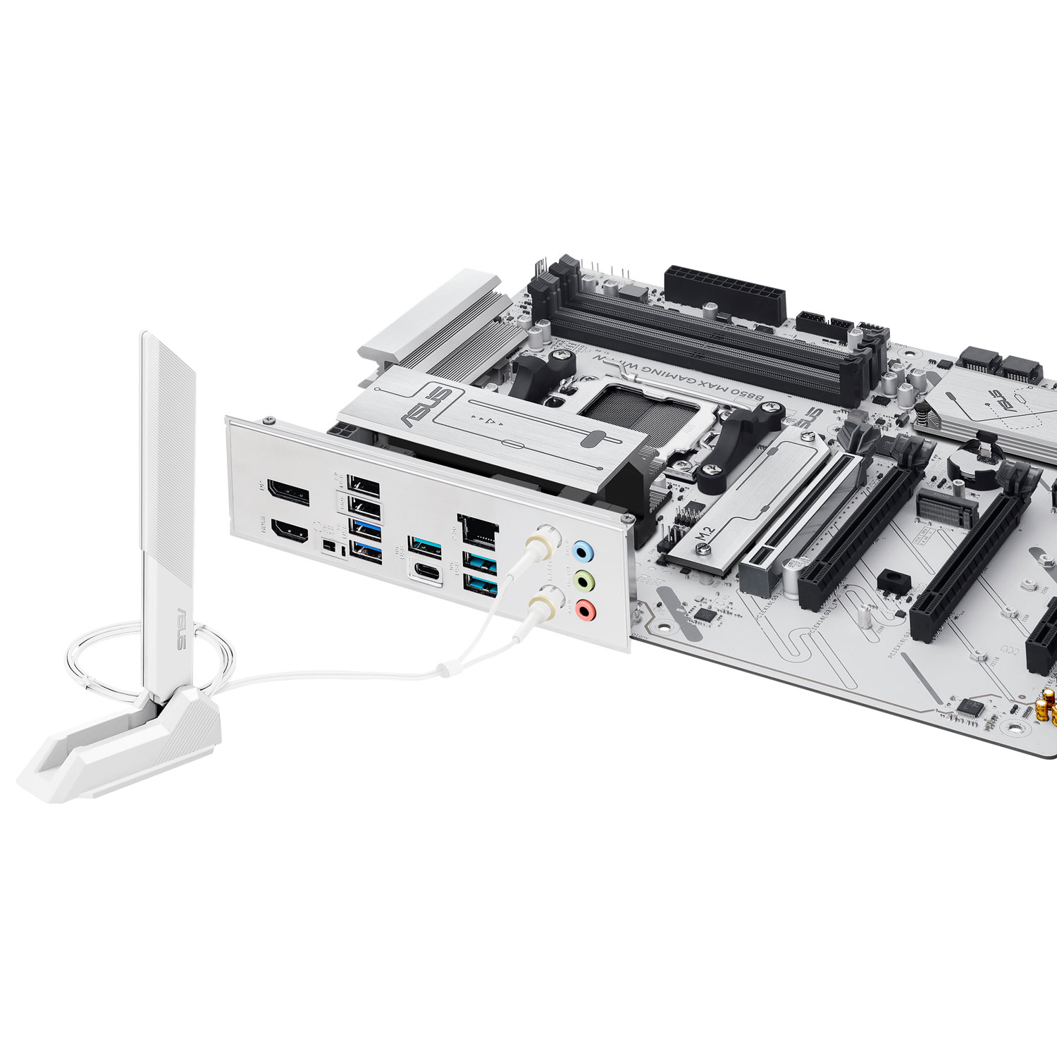 Carte mère B850 Max Gaming Wi-Fi W ATX AM5 d'ASUS pour processeurs Ryzen 9000/8000/7000 d'AMD