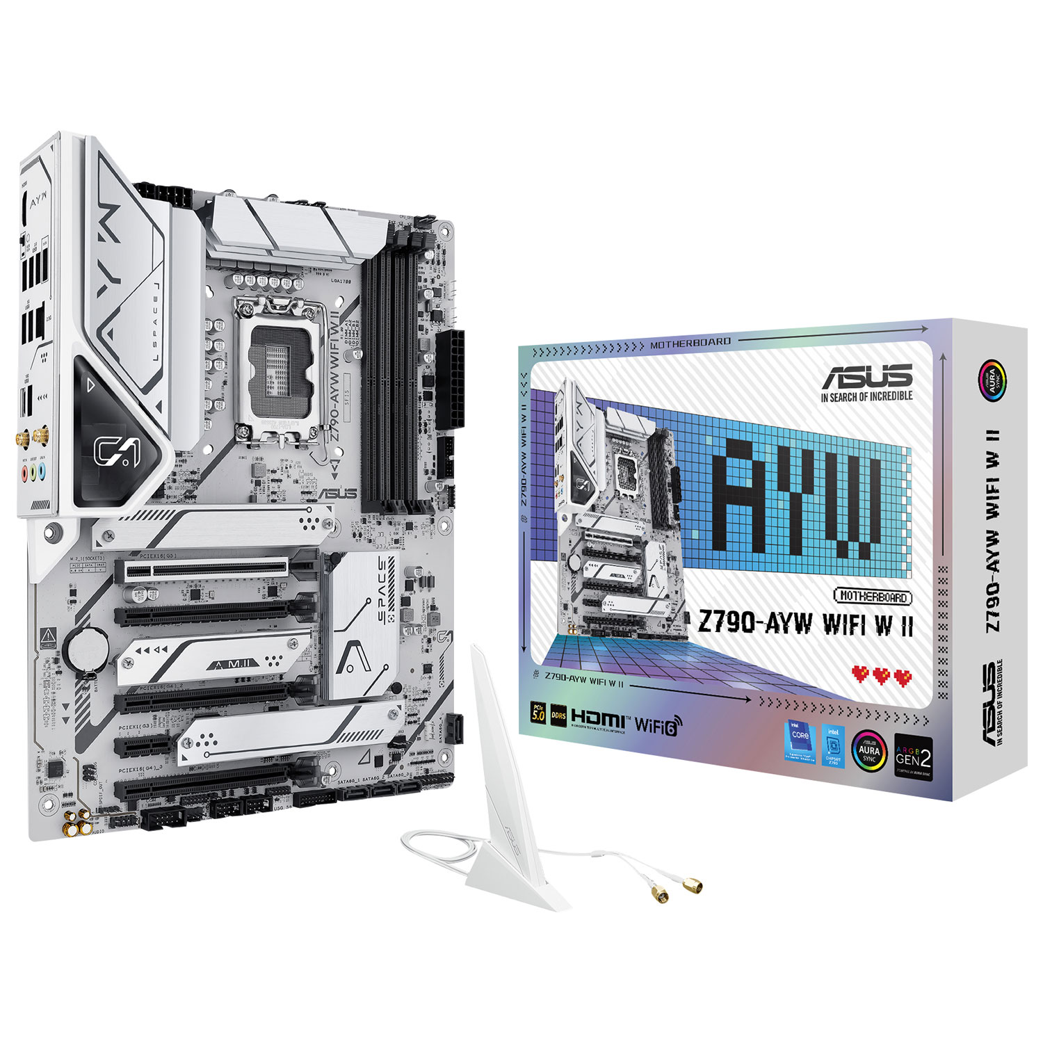 Carte mère Z790-AYW WIFI W II ATX LGA 1700 d'ASUS pour processeurs de 12e/13e/14e génération d'Intel
