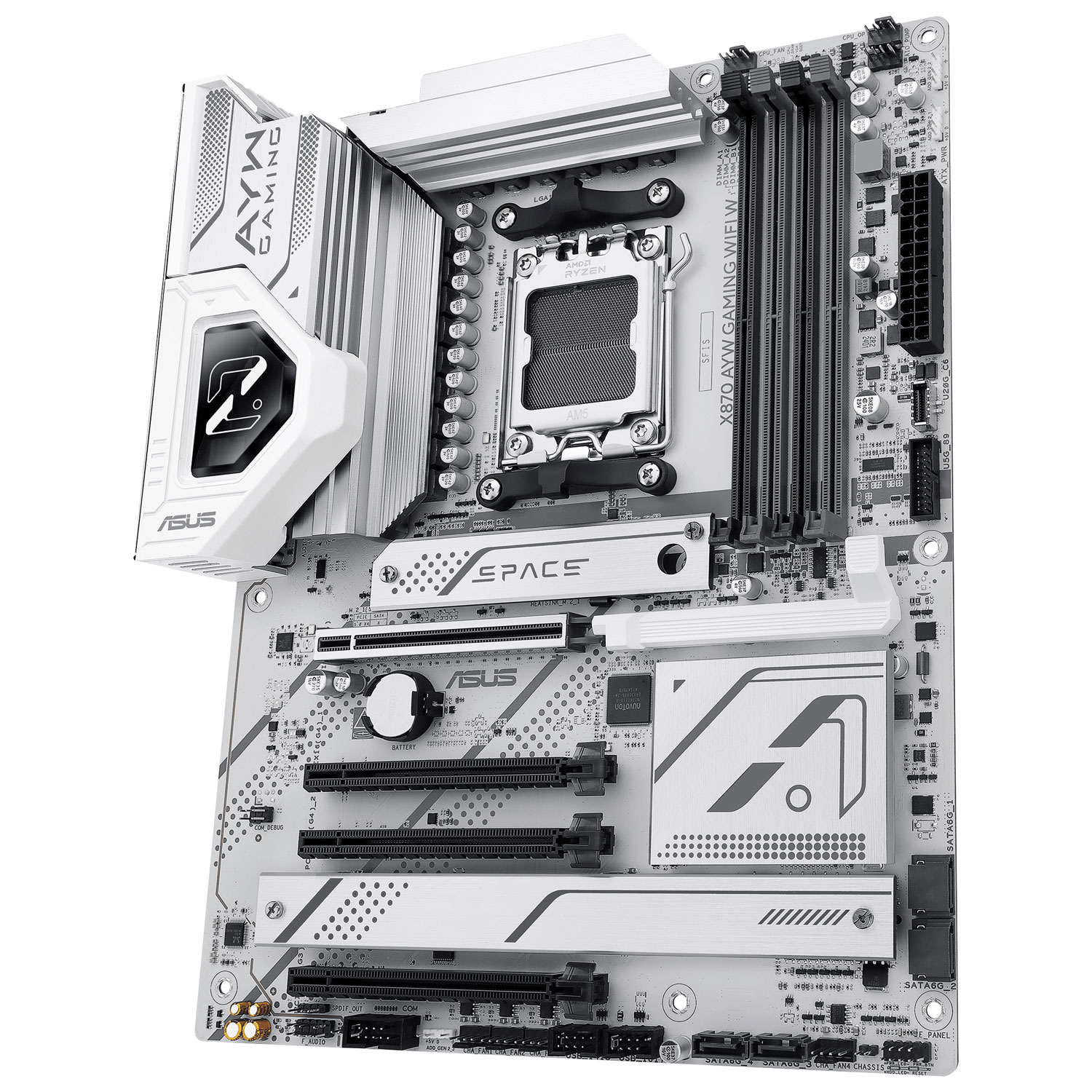Carte mère X870 AYW Gaming Wi-Fi W ATX AM5 d'ASUS pour processeurs Ryzen 9000/8000/7000 d'AMD