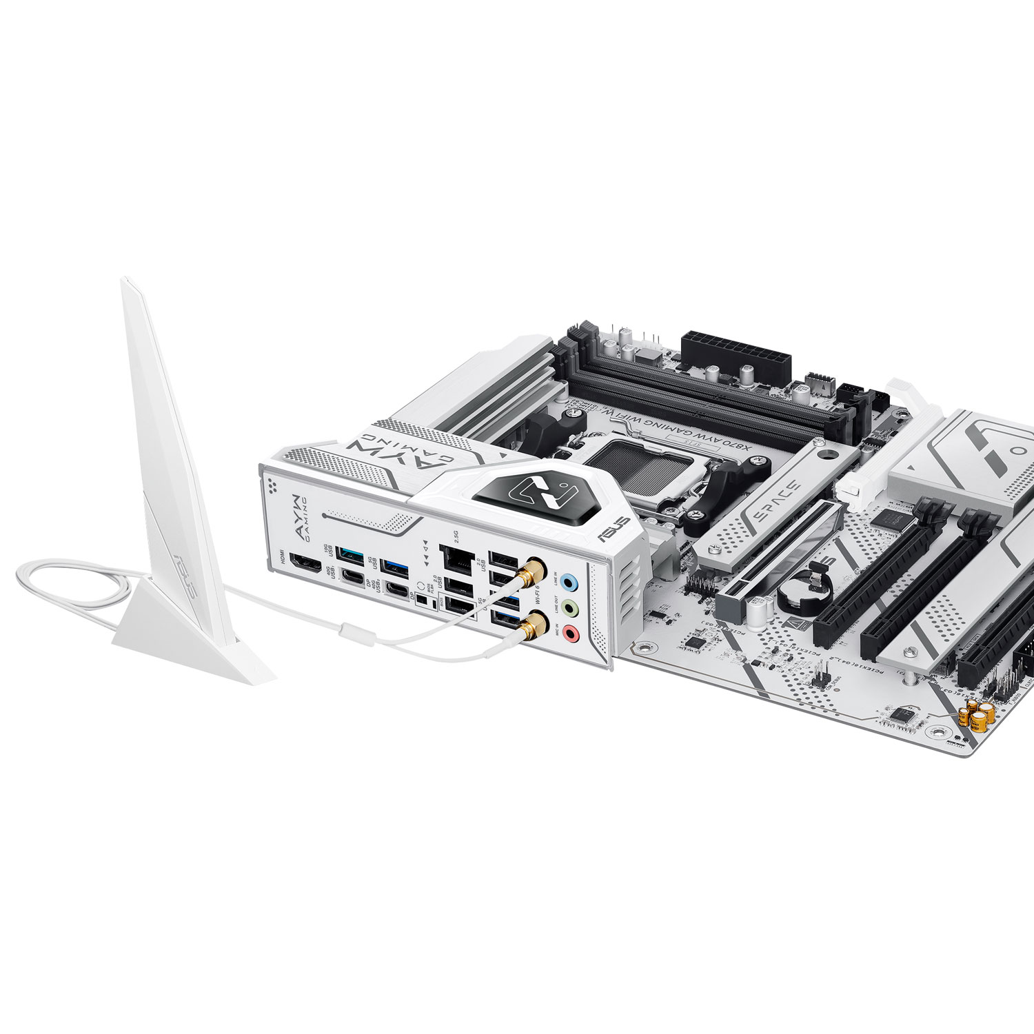 Carte mère X870 AYW Gaming Wi-Fi W ATX AM5 d'ASUS pour processeurs Ryzen 9000/8000/7000 d'AMD