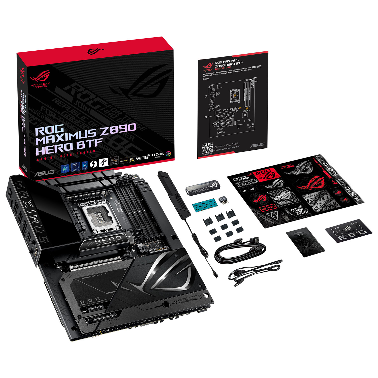 ASUS ROG Maximus Z890 Hero BTF Motherboard for Intel Core Ultra CPUs