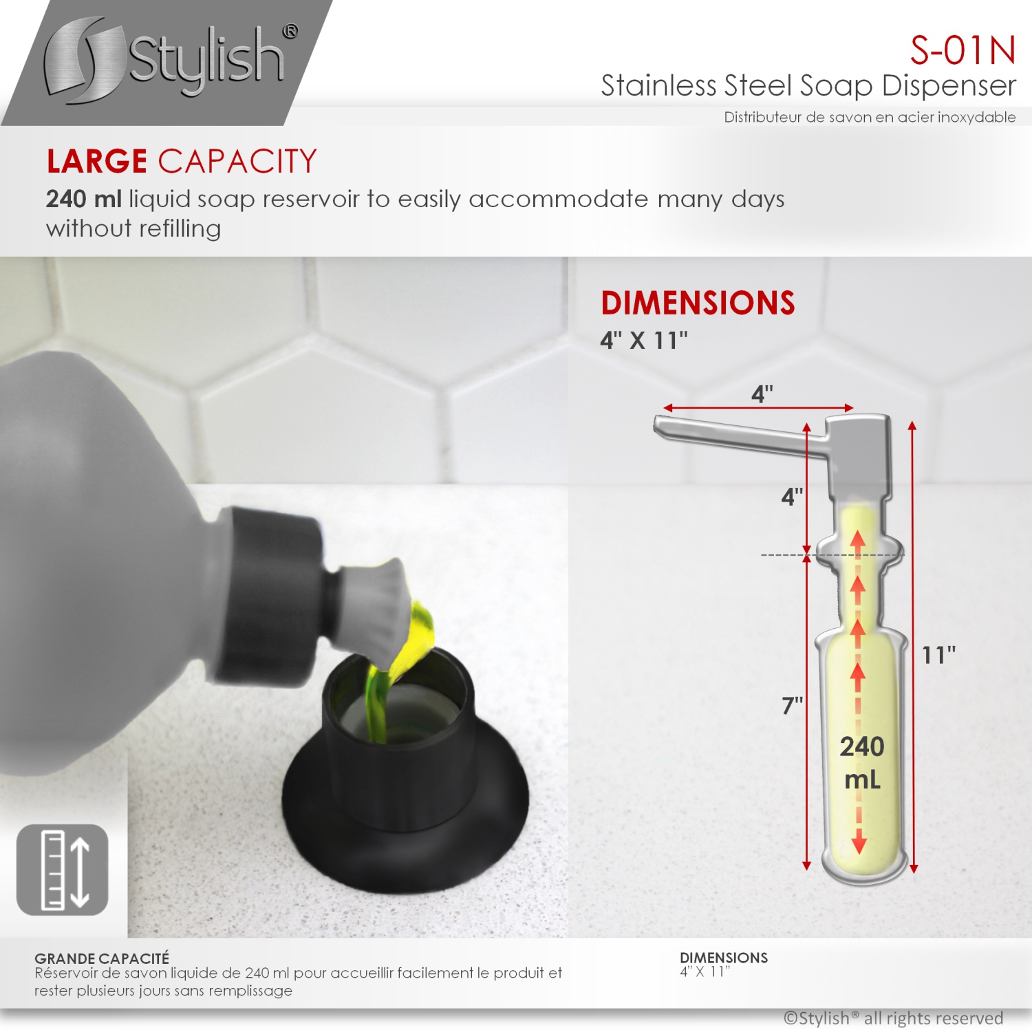 STYLISH Pull Down Kitchen Faucet + Soap Dispenser - Matte Black Finish