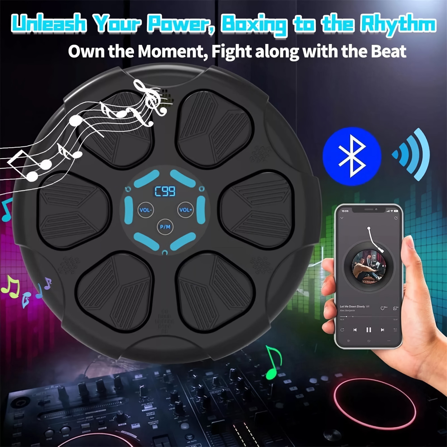 Machine à boxe intelligente, tapis d'entraînement Bluetooth Music Boxing pour enfants, adultes, petits espaces, formation de secours, pour la maison,
