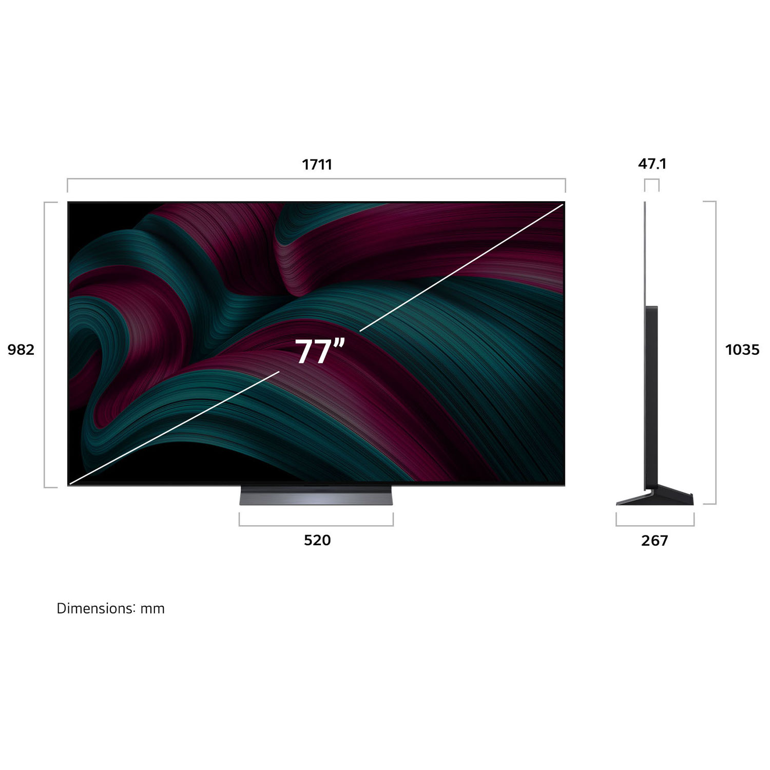 Téléviseur intelligent DELO HDR UHD 4K C5 de 77 po de LG - 2025