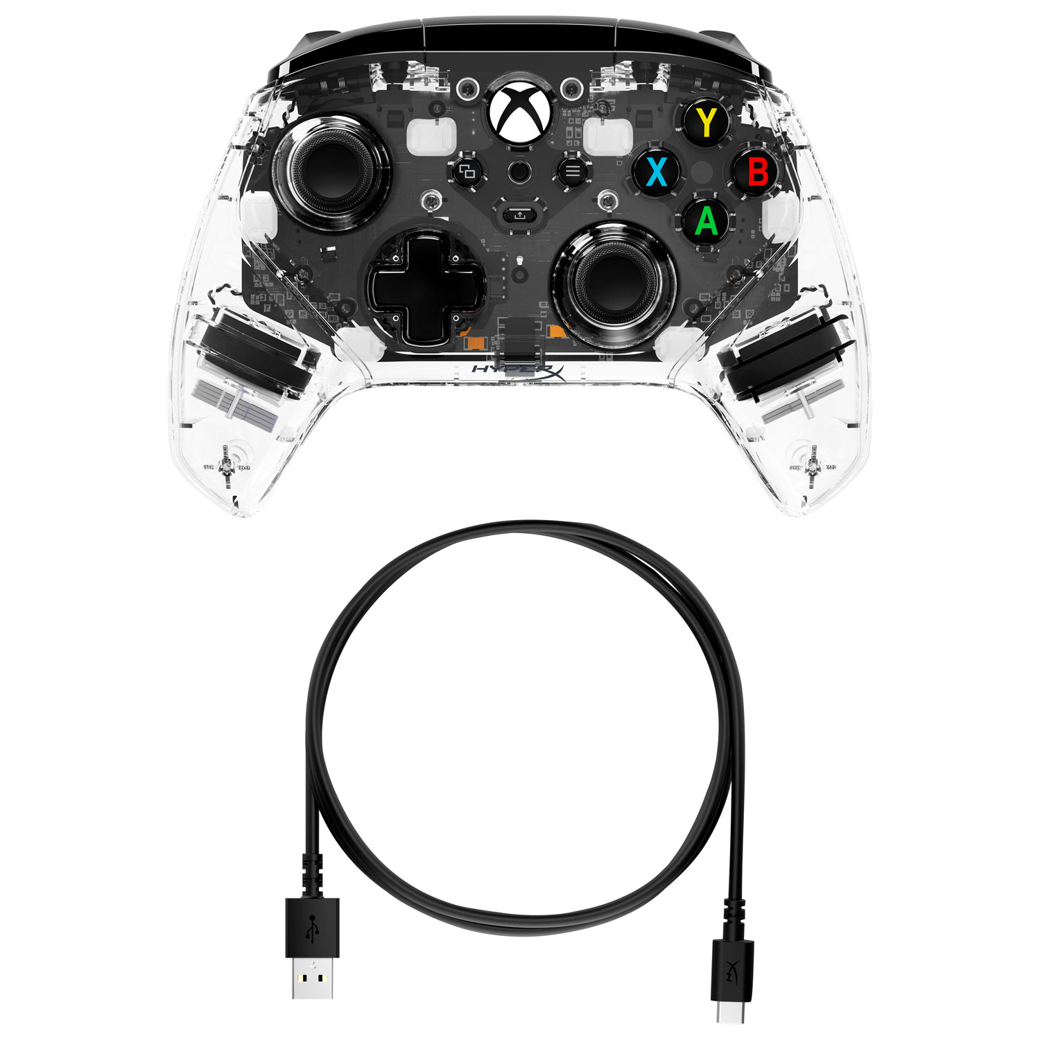 Manette avec fil RVB Clutch Gladiate de HyperX pour Xbox Series X|S - Noir