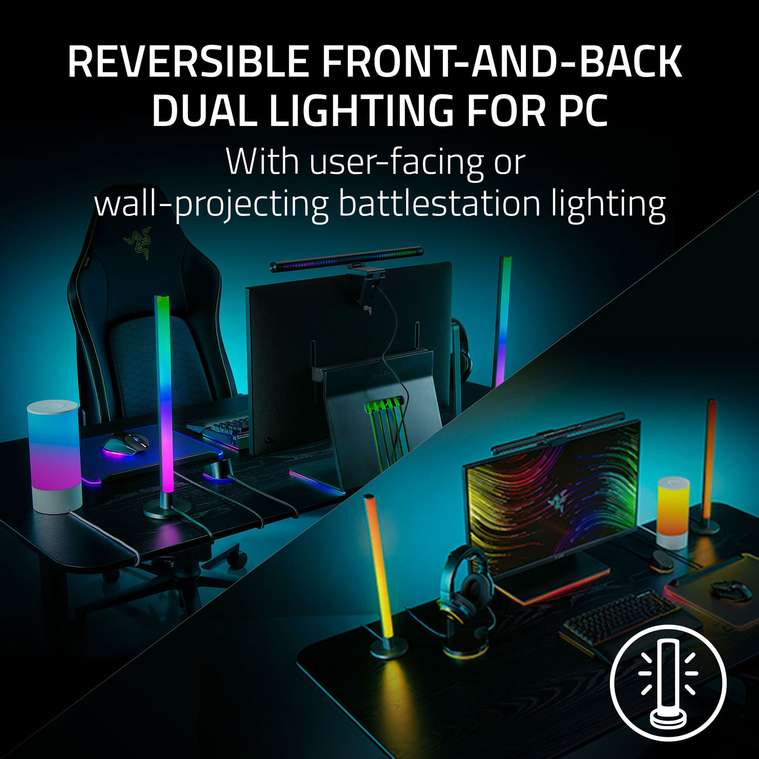 Razer Aether USB Standing Light Bars - 2 Pack