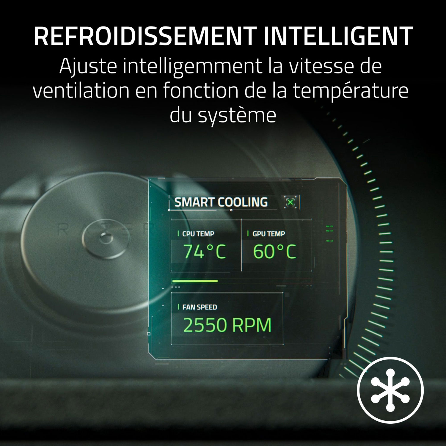 Tapis de refroidissement pour portable de Razer