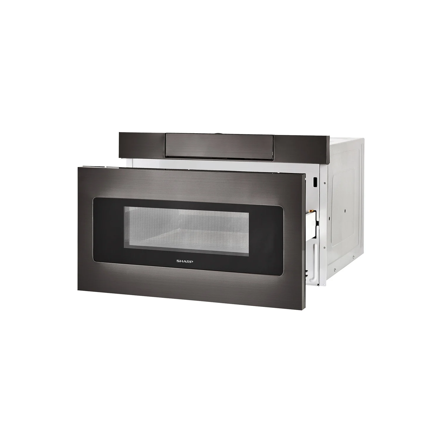 Four à micro-ondes à tiroir de 24 po DE Sharp avec commandes dissimulées, acier inoxydable noir, SMD2477AHC