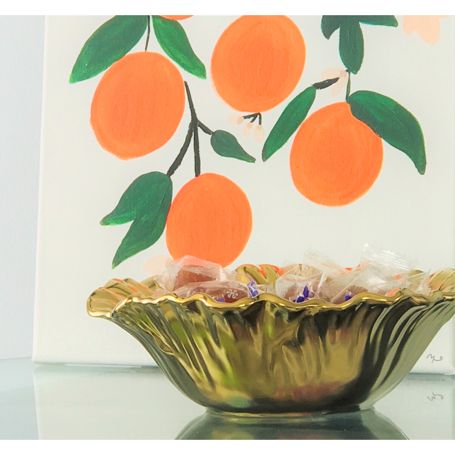 Botanic Collection – Bol de tournesol en porcelaine titane, 9&nbsp;po