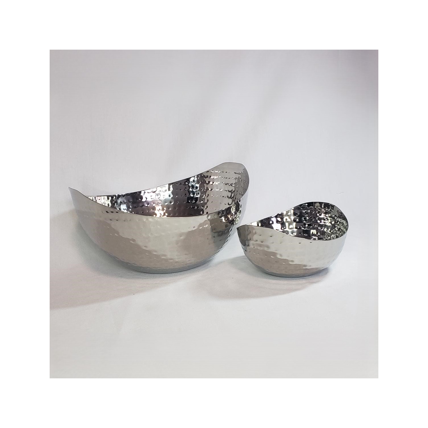 Bol en acier inoxydable martelé à deux angles de 6&nbsp;po