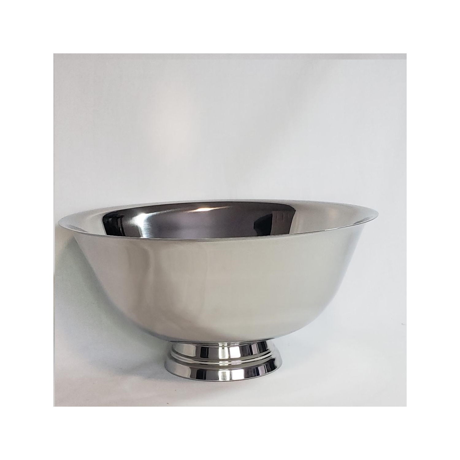 Bol de service sur pied en acier inoxydable, 8&nbsp;po