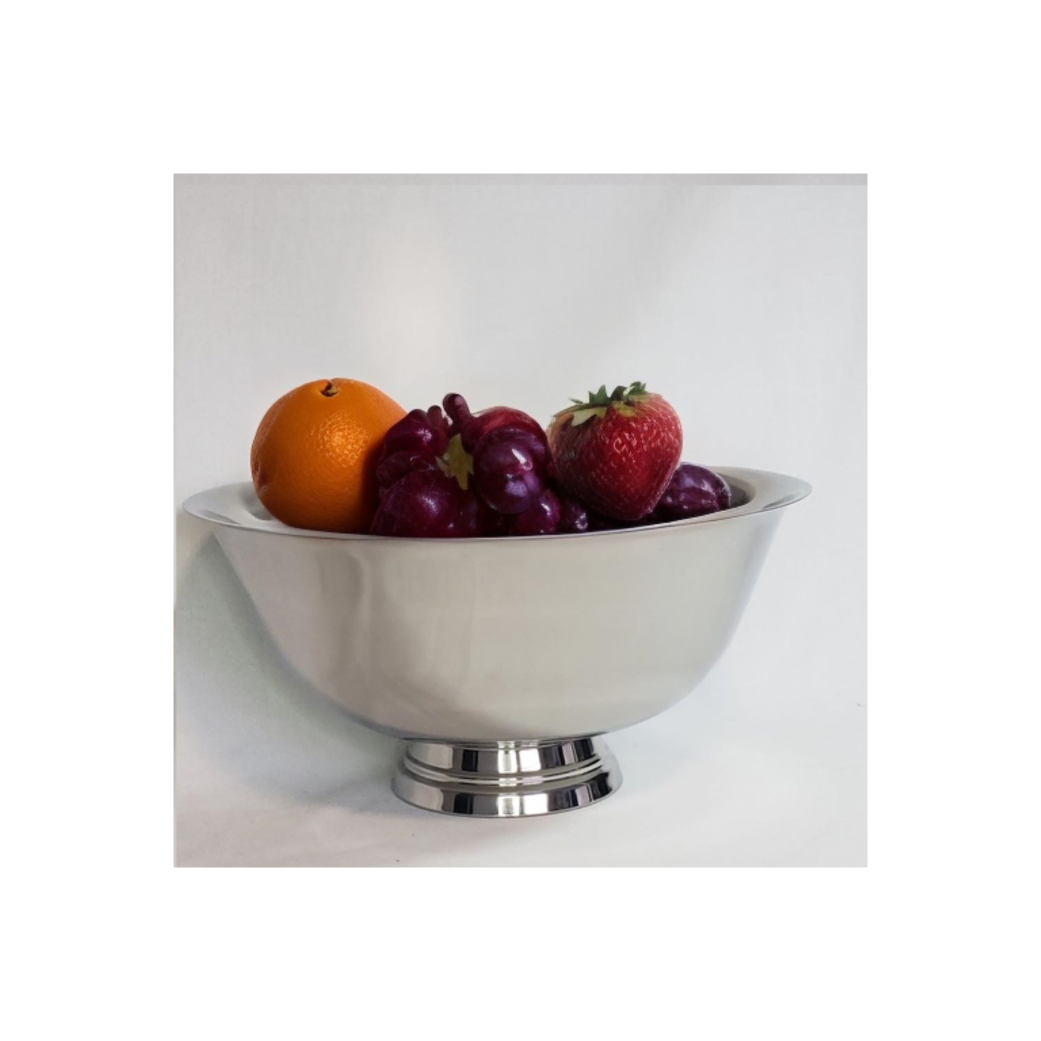 Bol de service sur pied en acier inoxydable, 8 po