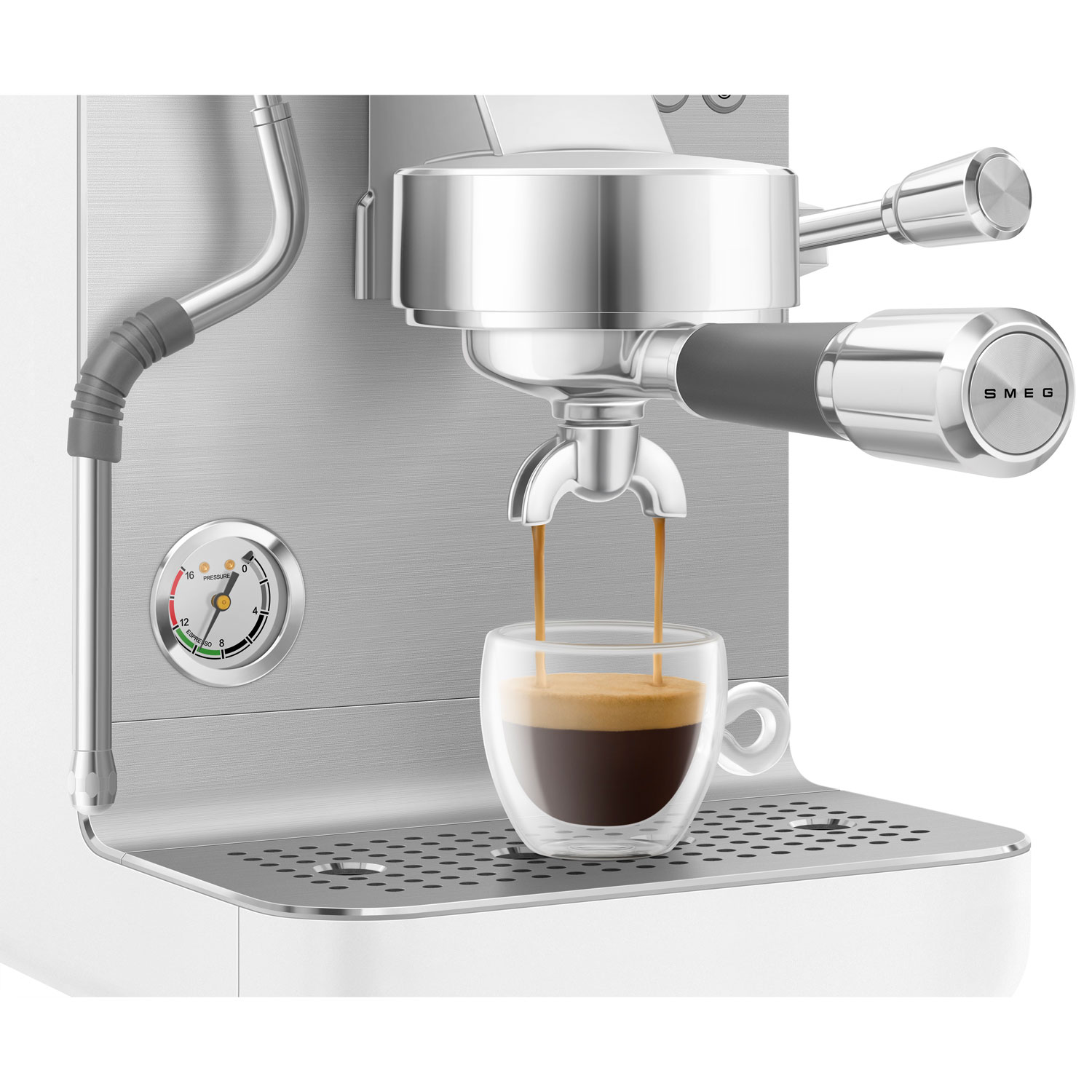 Smeg MiniExpress Manual Espresso Machine - Matte White