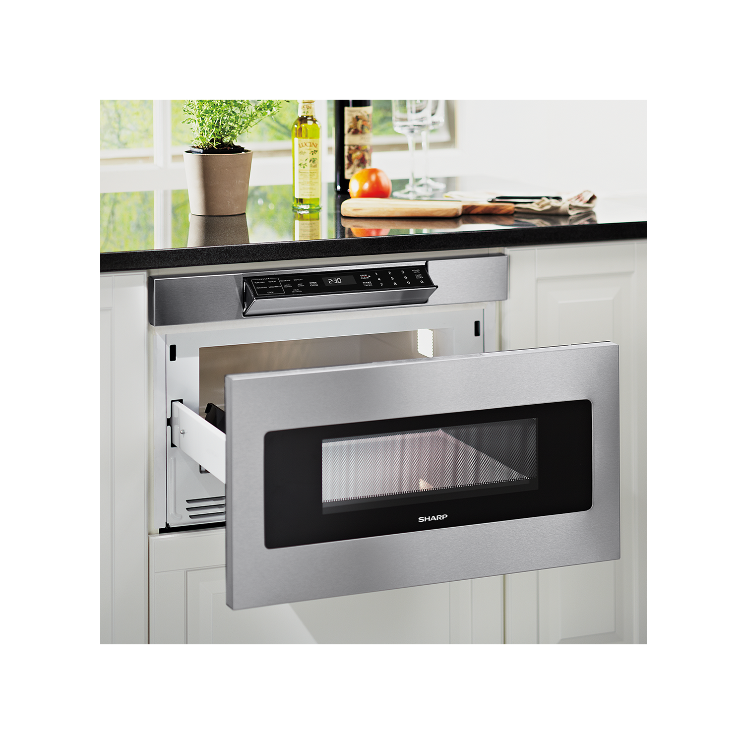 SHARP 30” Microwave Drawer Oven with Automatic Drawer Opening System, SMD3077ASC