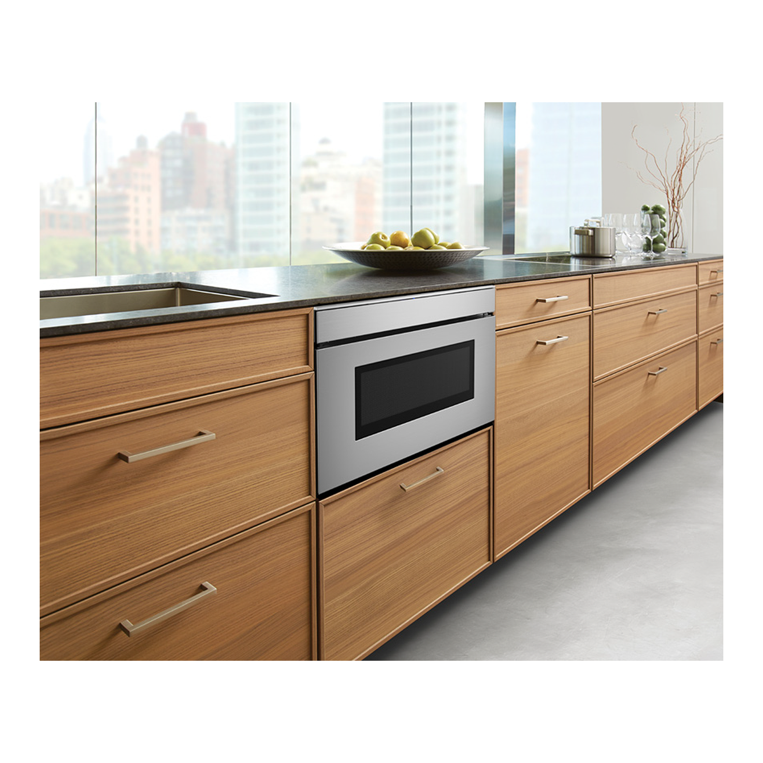 Four micro-ondes encastrable intelligent à tiroir de 24&nbsp;po DE SHARP avec «&nbsp;Easy Wave Open&nbsp;» SMD2479KSC