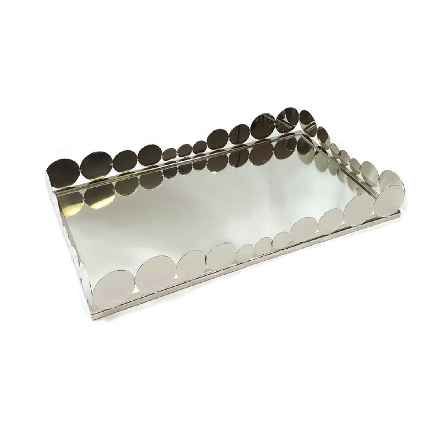 Elegance Rectangular tray with mirror, 19x11.5"