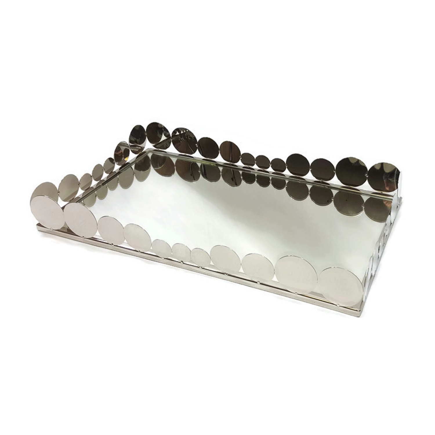 Elegance Rectangular tray with mirror, 19x11.5"