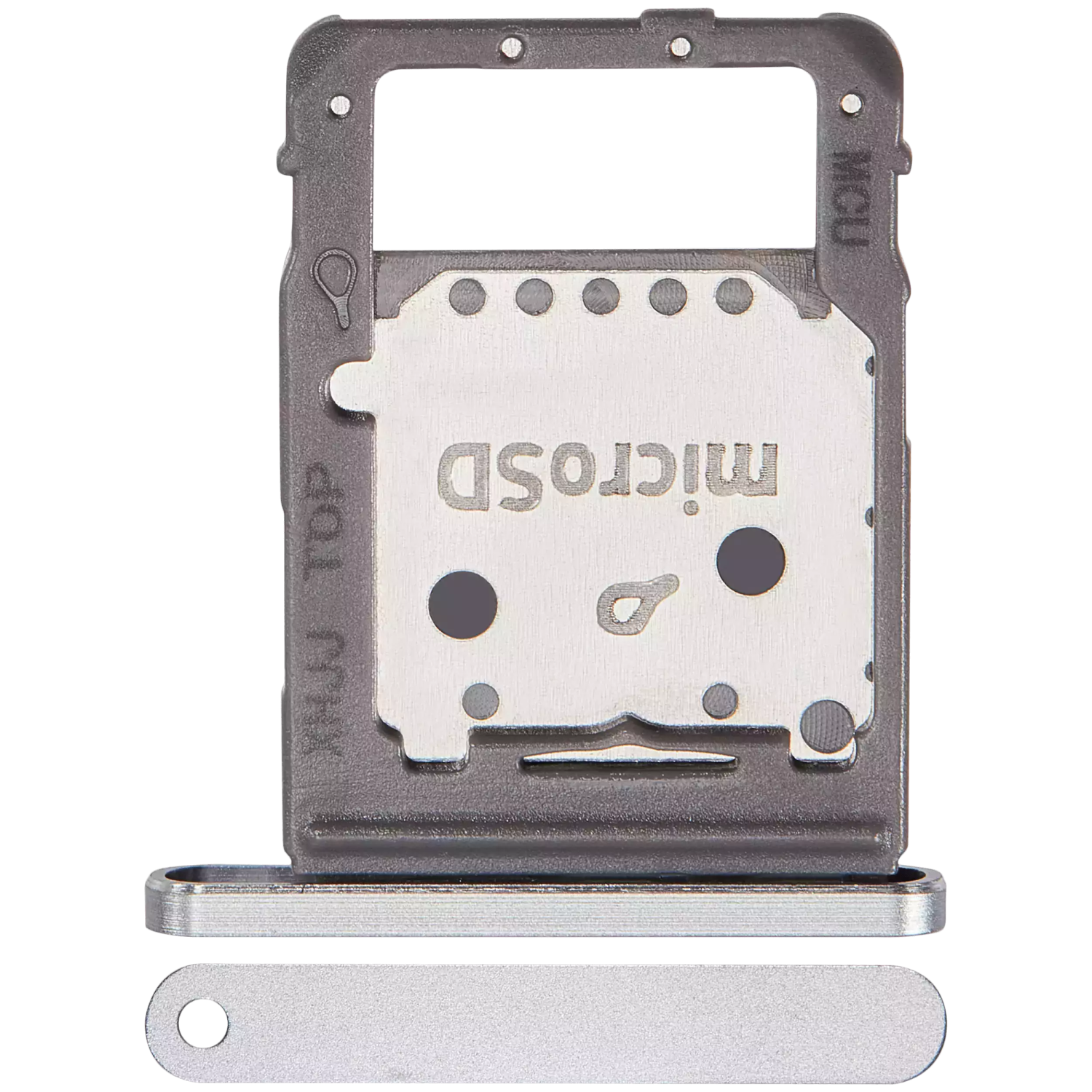 Micro SD Sim Card Tray For Galaxy Tab S8(X700/X706/22)/Tab S8+ 5G(X800/X806/22)/Tab S8 Ultra(X900/X906/22)(Silver)