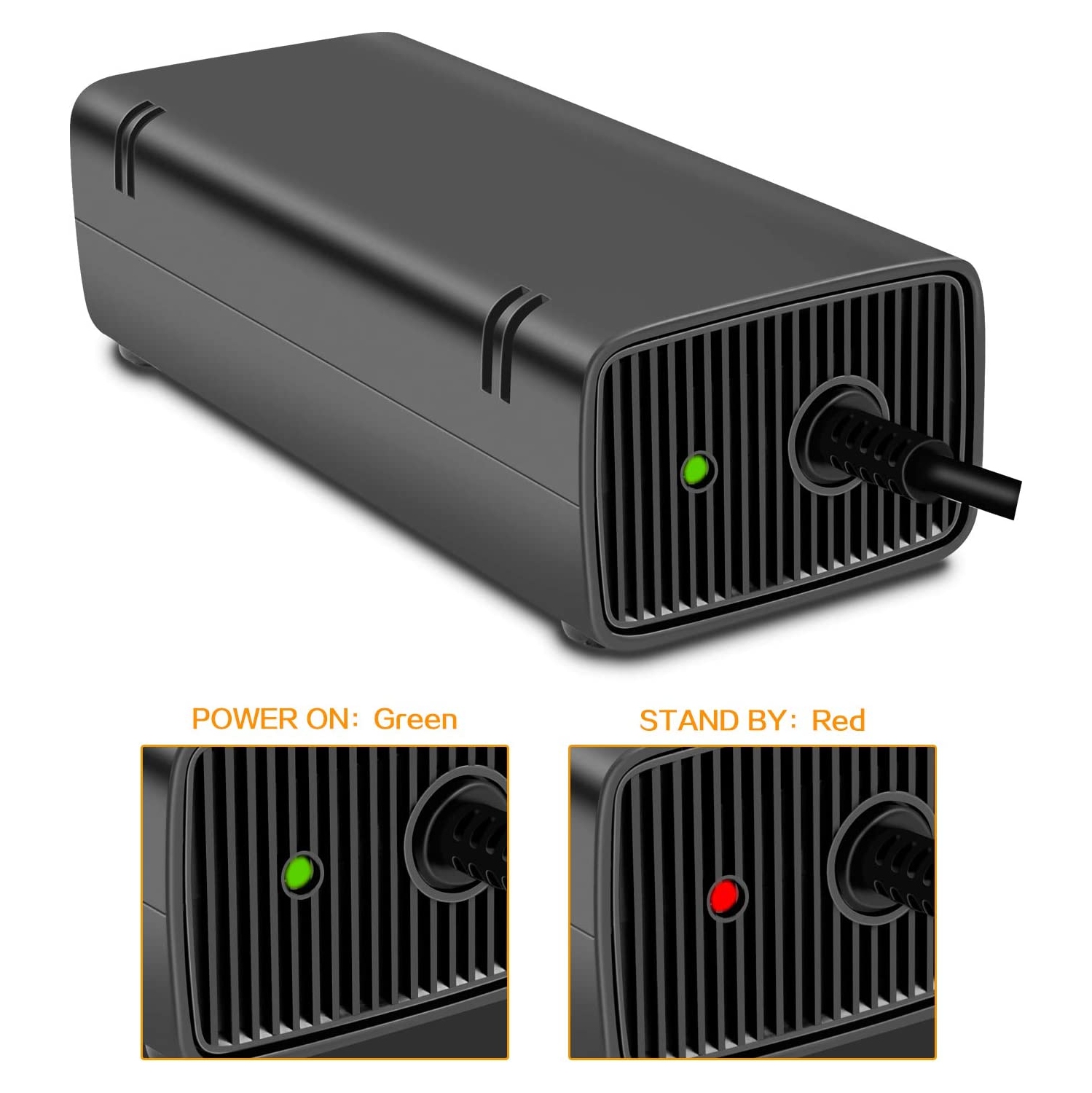 Adaptateur de bloc d'alimentation c.a. de remplacement compatible avec la Xbox 360S