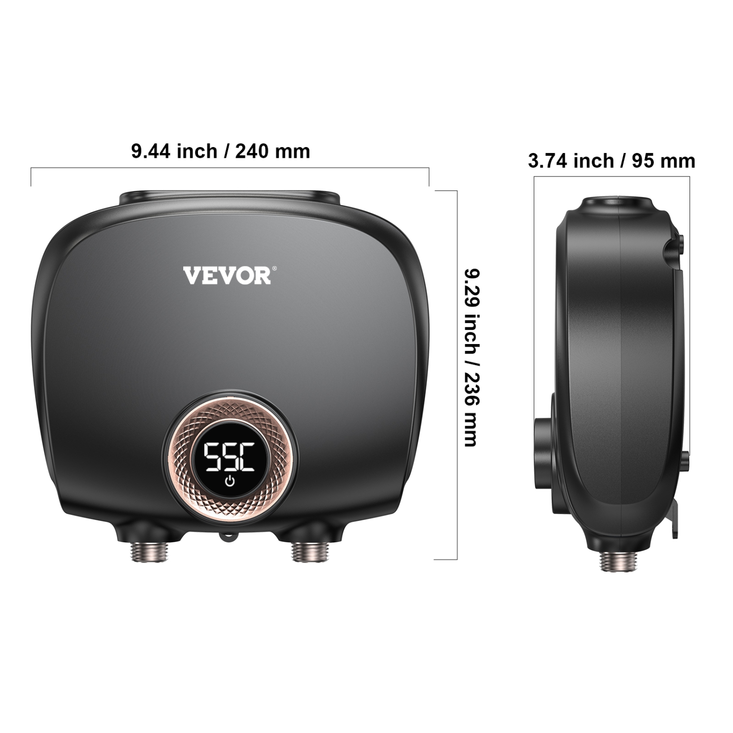 VEVOR Tankless Water Heater Electric, 7kw On Demand Instant Under Sink Water Boiler, Digital Temperature Display & Easy Installation & 24-Hour Water