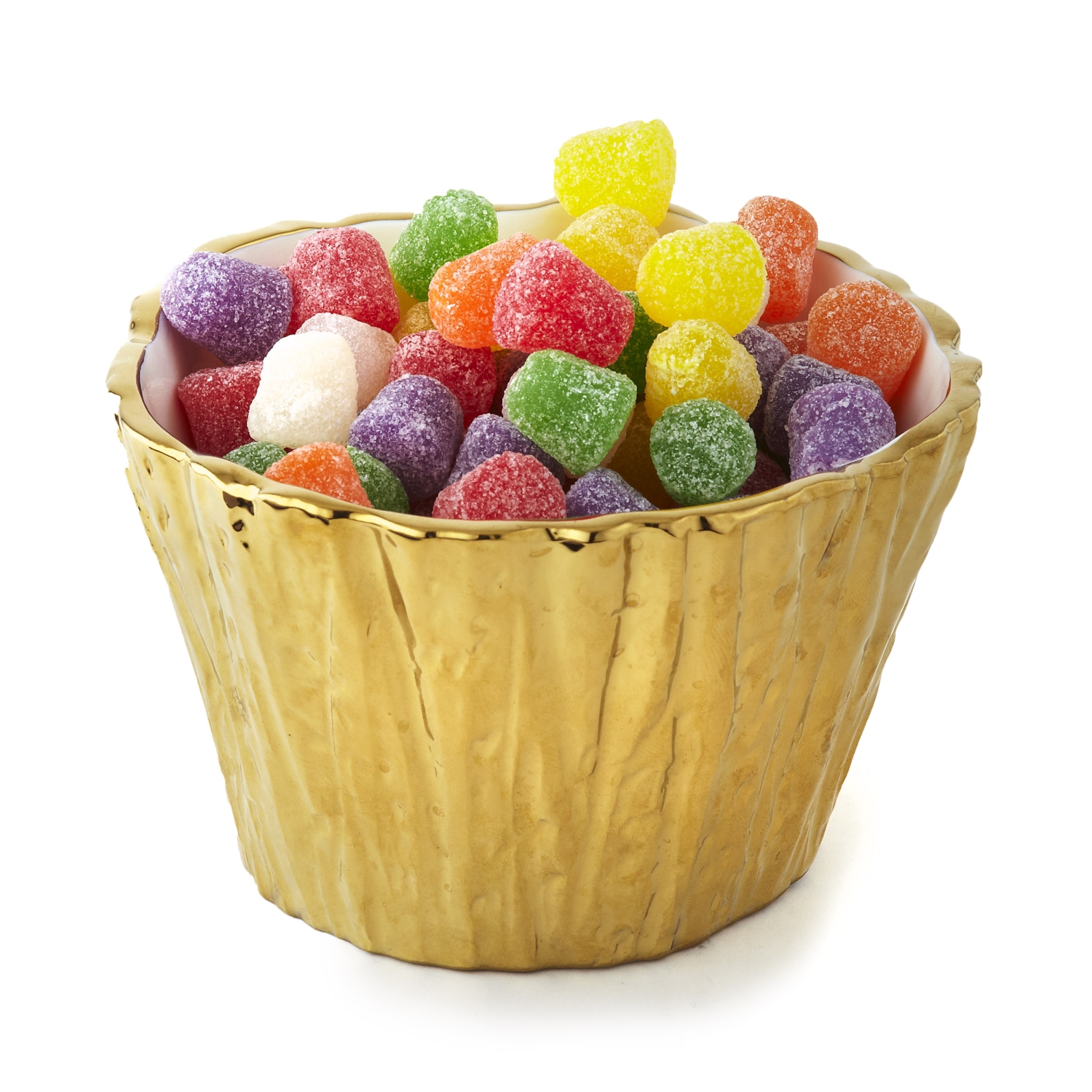 Jiallo Botanic Collection 10.5" Titanium Porcelain Tree Bark Bowl in Gold